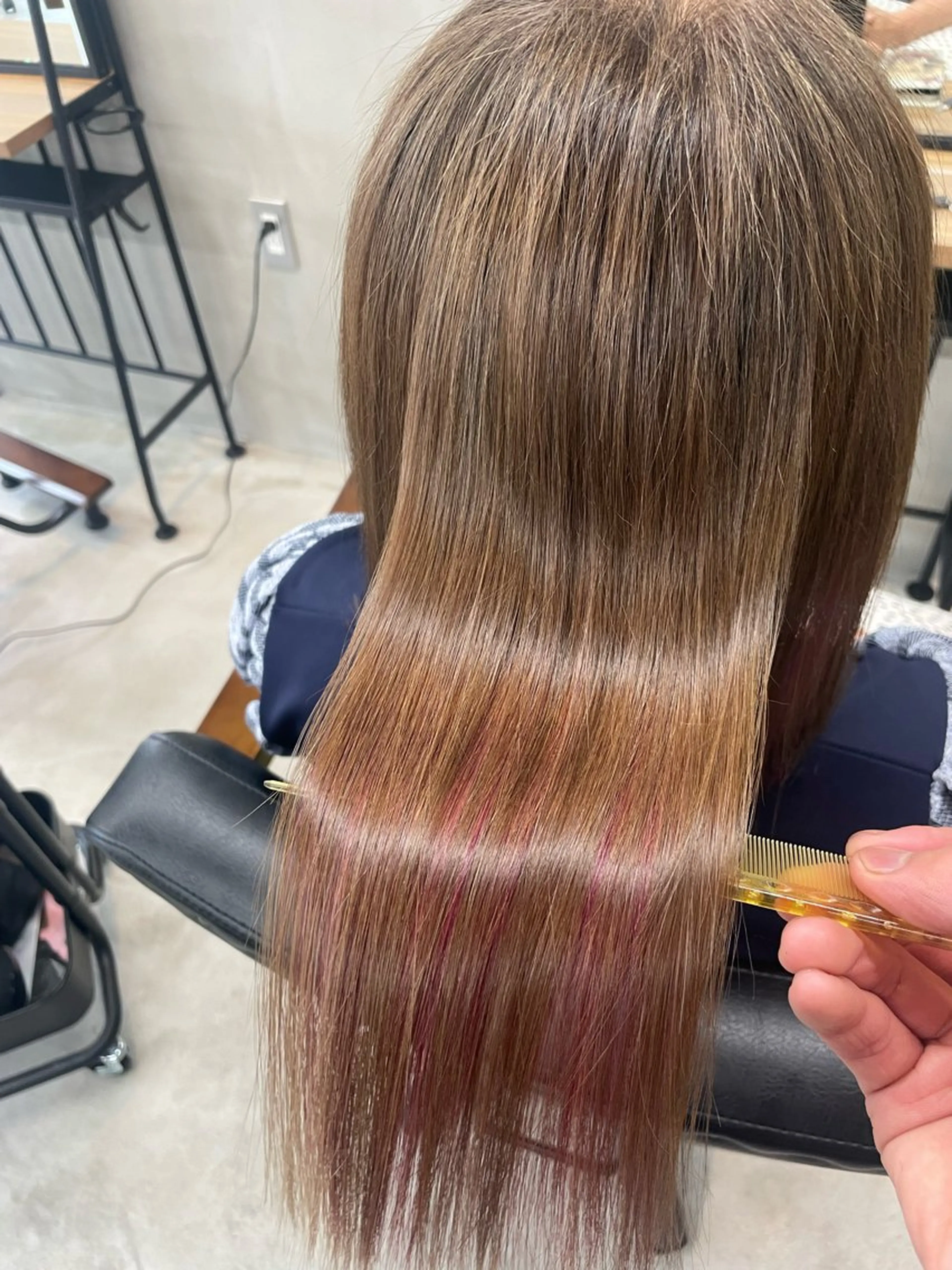 ロング カラー 髪質改善 縮毛矯正 トリートメント La vielle 西峠のヘアスタイル
