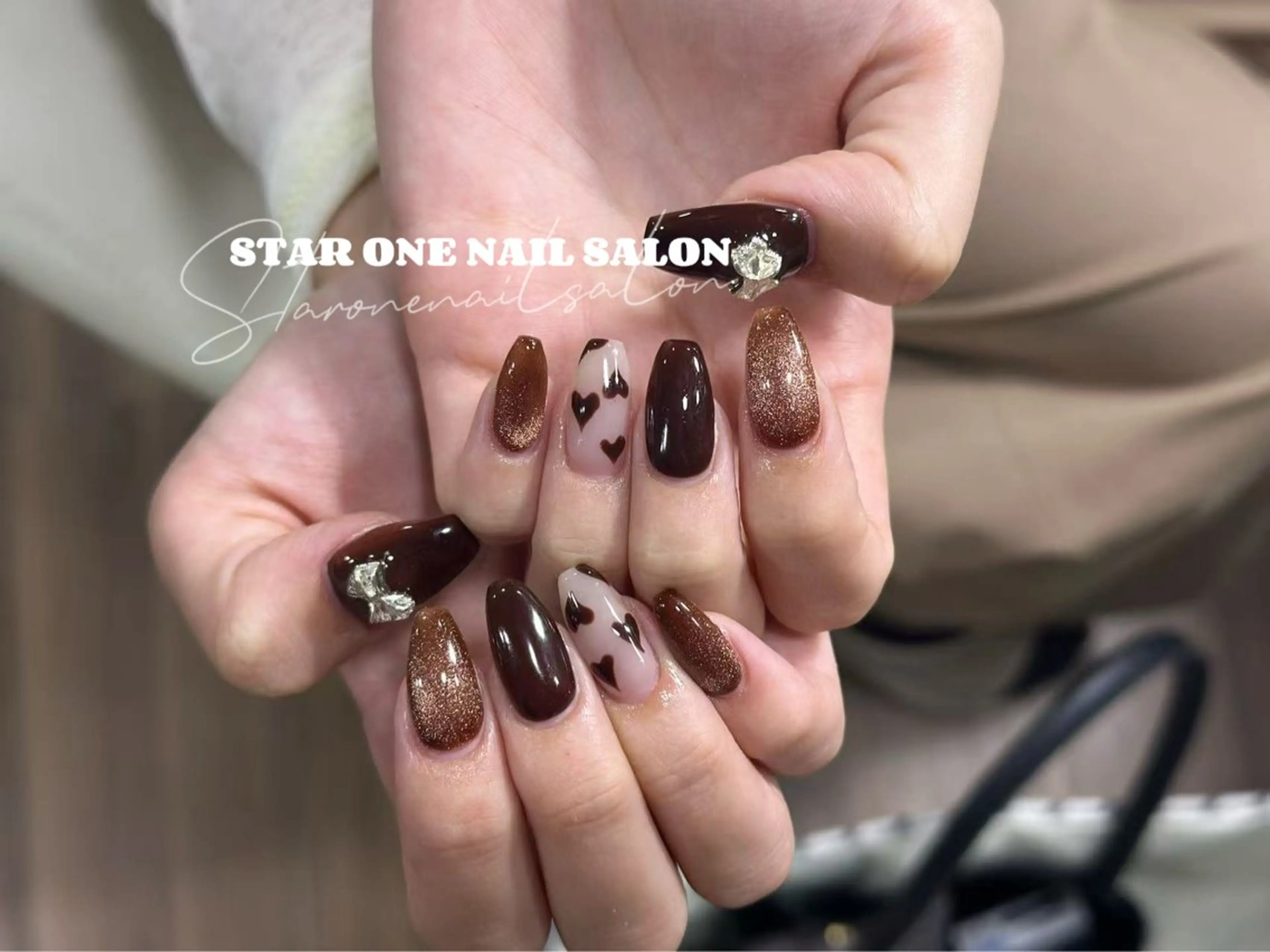 ネイル ハンドネイル 星 あみのネイルデザイン