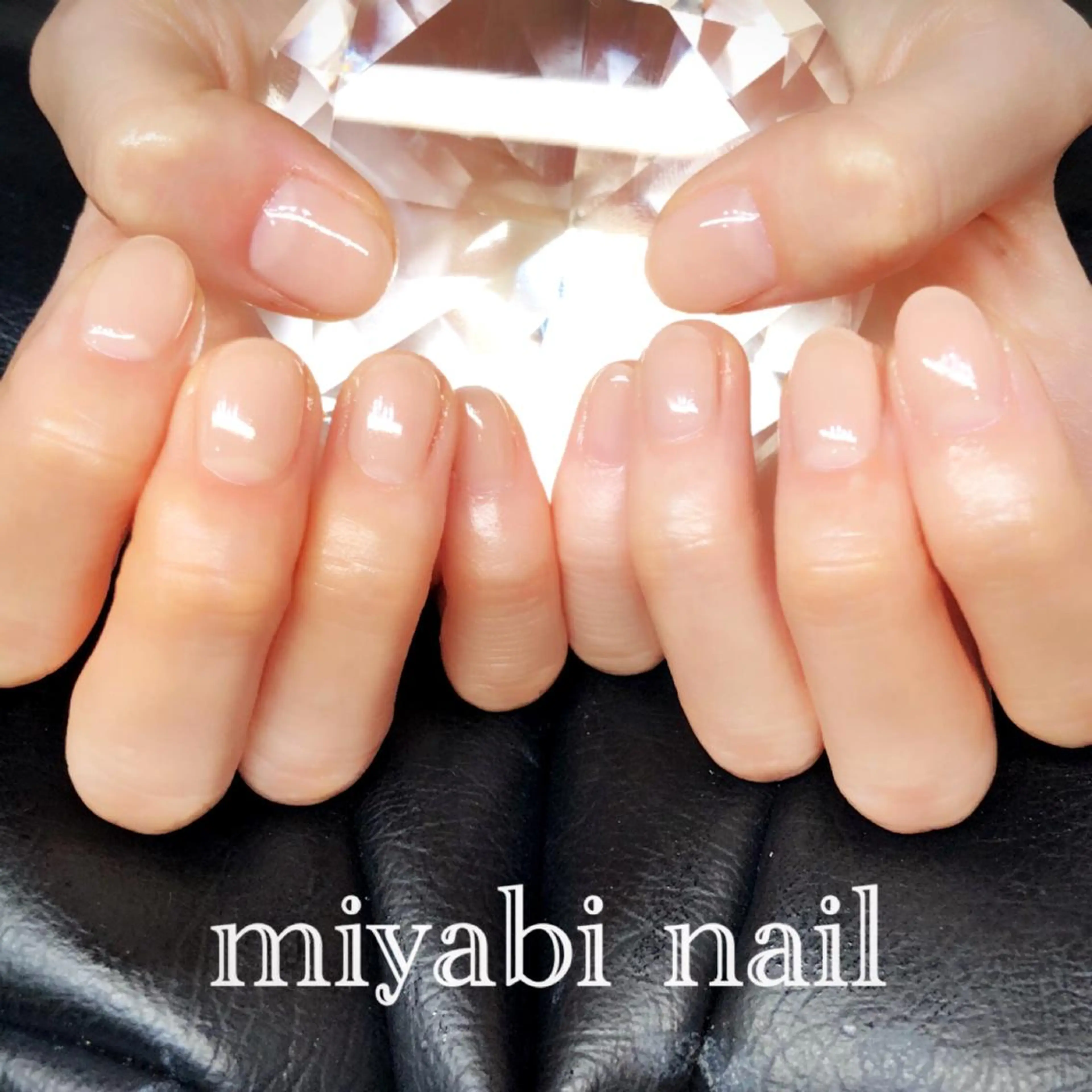 ネイル ジェルネイル シンプルネイル ブライダルネイル ハンドネイル miyabi nail 桂川駅近くのネイルデザイン
