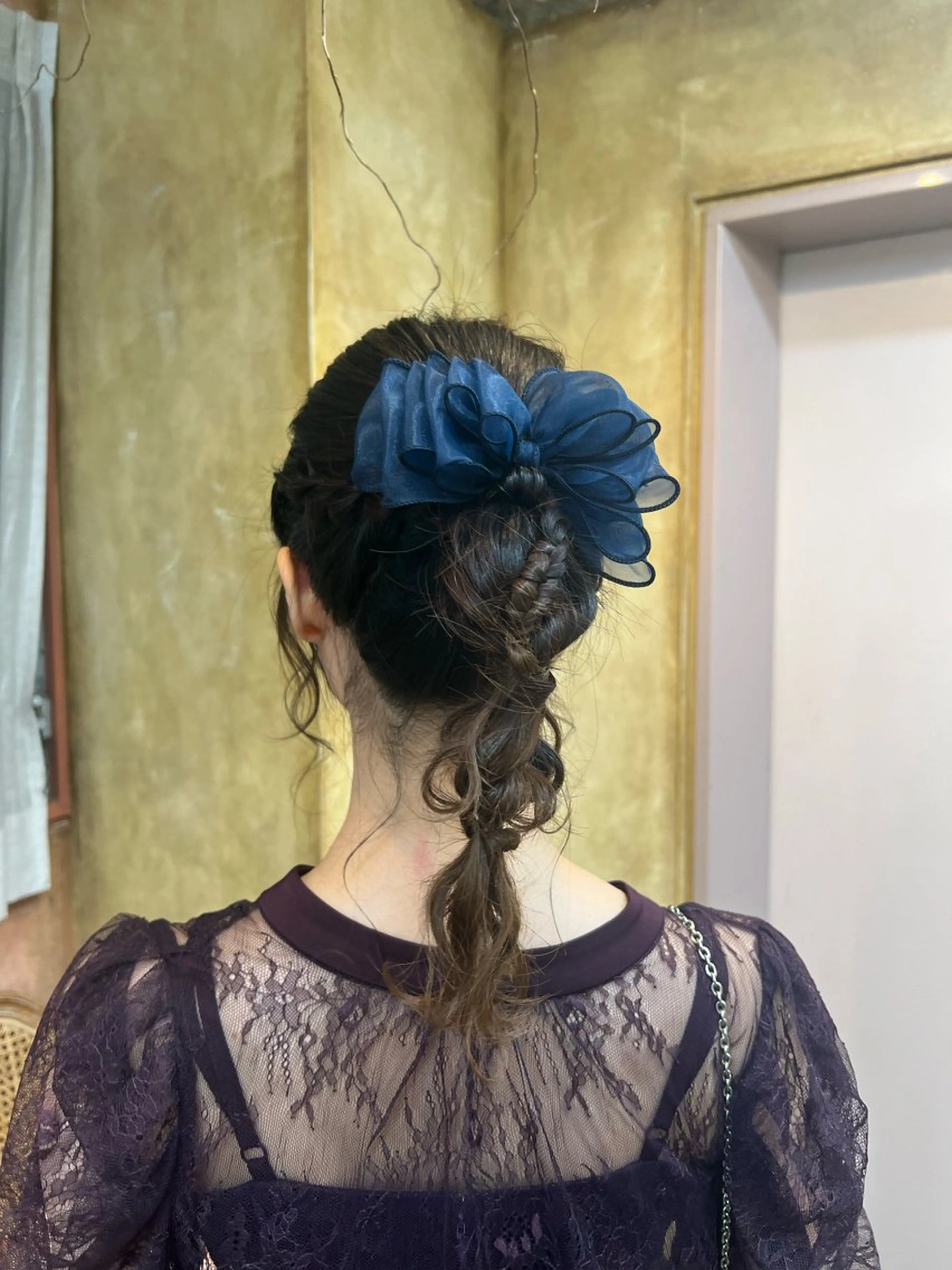 ミディアム ヘアセット ともざねゆか UniQ/岡山駅のヘアスタイル