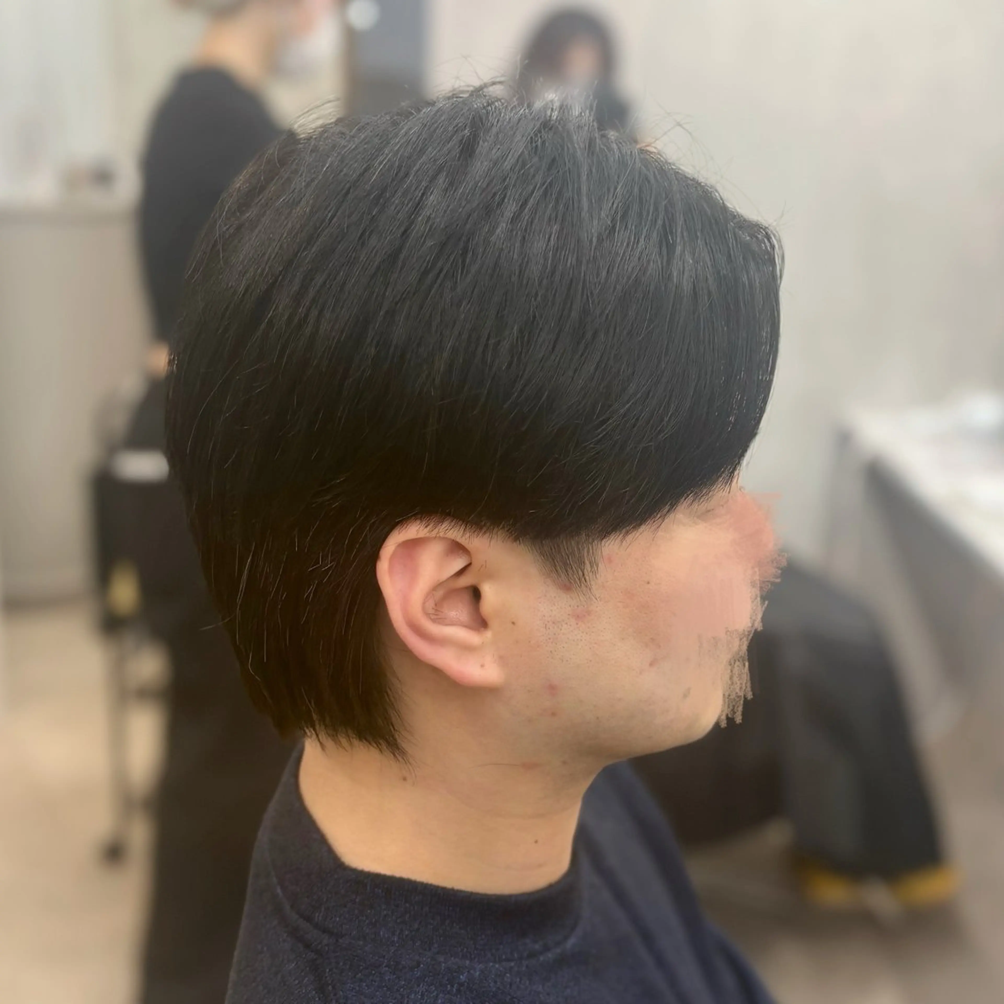 メンズ カット ヘッドスパ フェザーパーマ🦋セ ンターパート🖤彩音のヘアスタイル