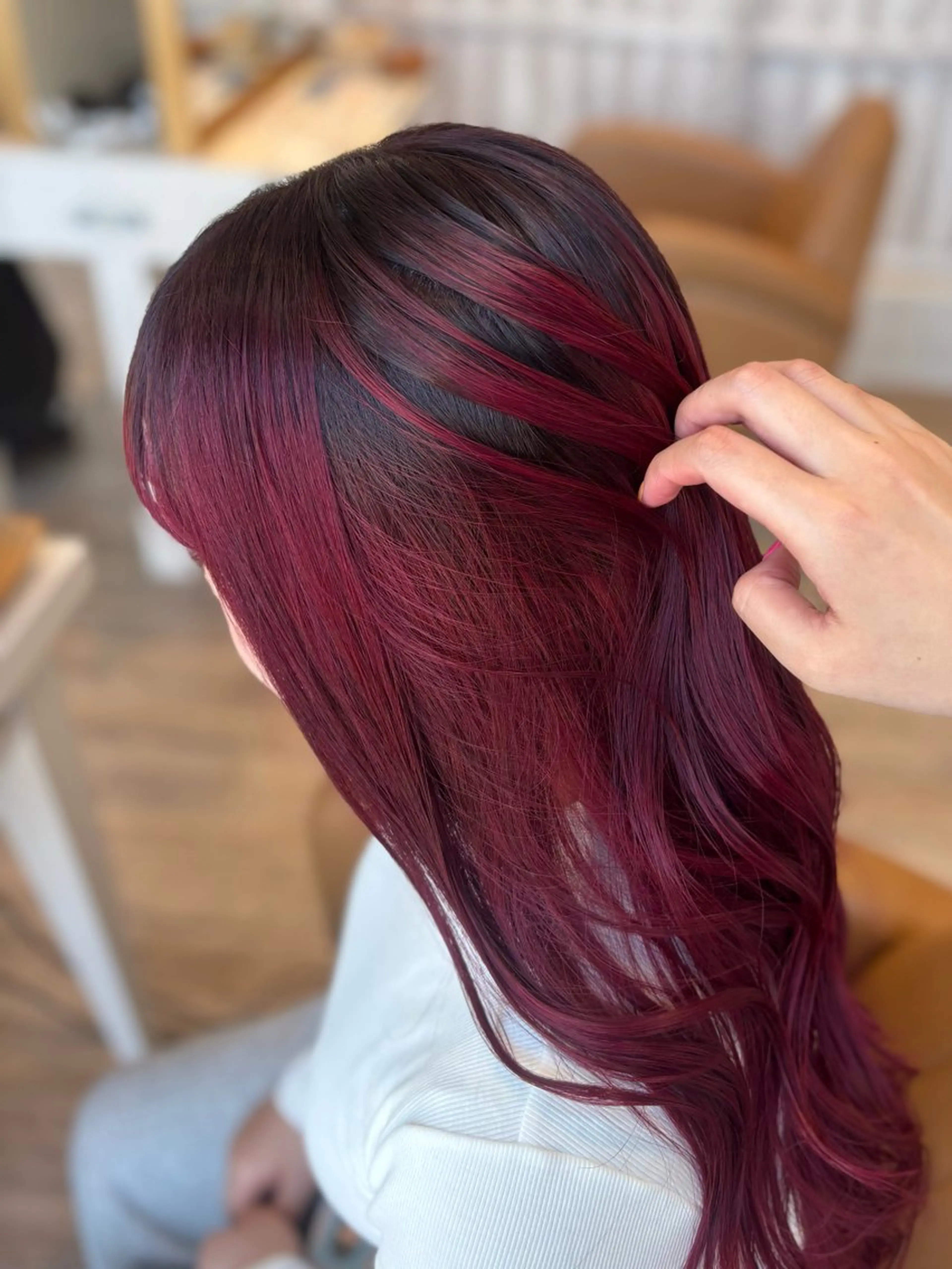 ロング カラー ブリーチ ヘアカラー トリートメント yui🥀/ボブ /ブリーチなしカラーのヘアスタイル