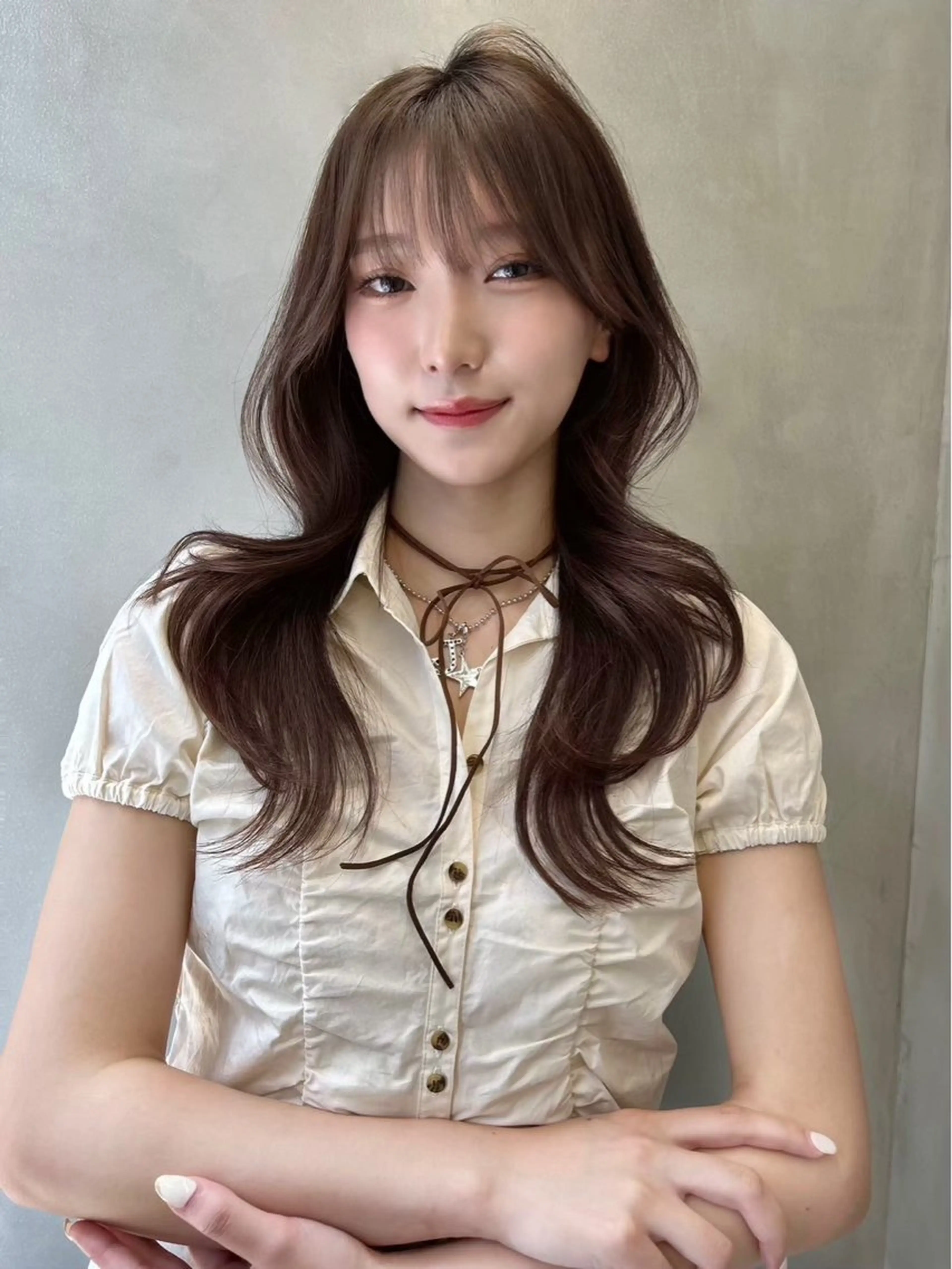 ロング カラー カット トリートメント 大宮🩵韓国ヘア 毛流れ🫧☁️まいのヘアスタイル