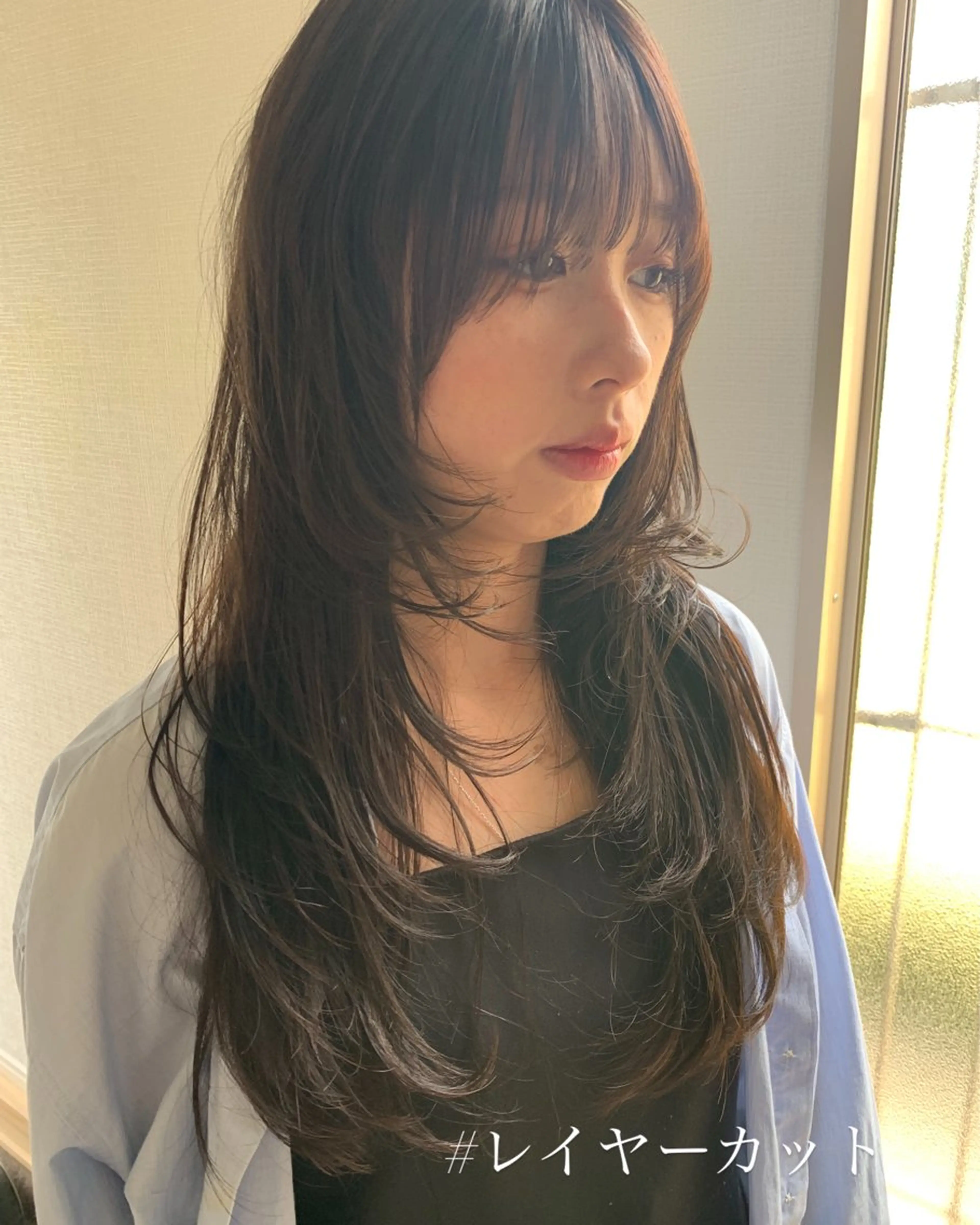 セミロング レイヤーカット レイヤー/韓国風/ 縮毛矯正/沖谷航のヘアスタイル