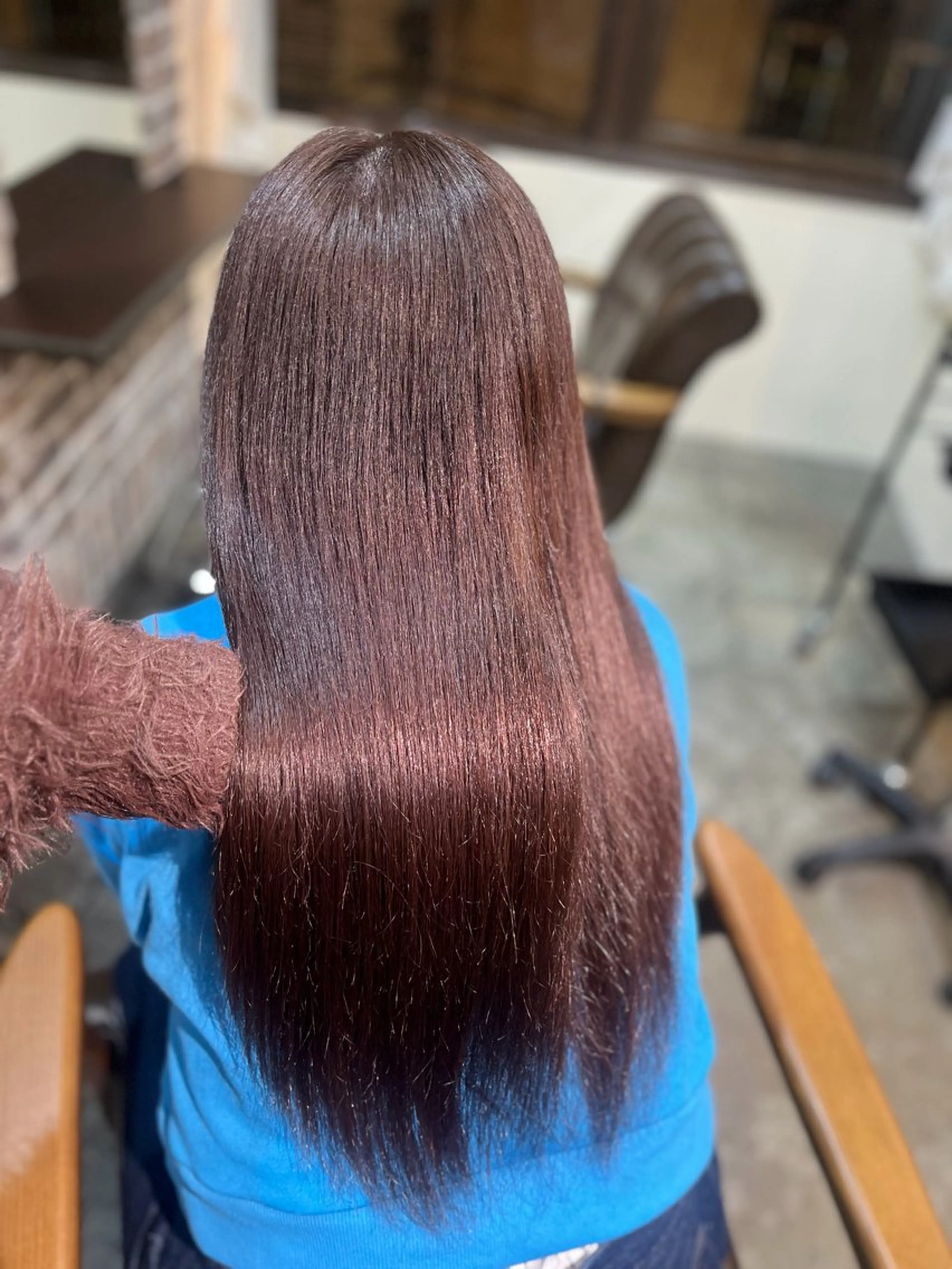 セミロング カラー ブラウンカラー ダブルカラー ラベンダーカラー ラベンダーブラウン メンズパーマ/縮毛 矯正/徳田真緒のヘアスタイル