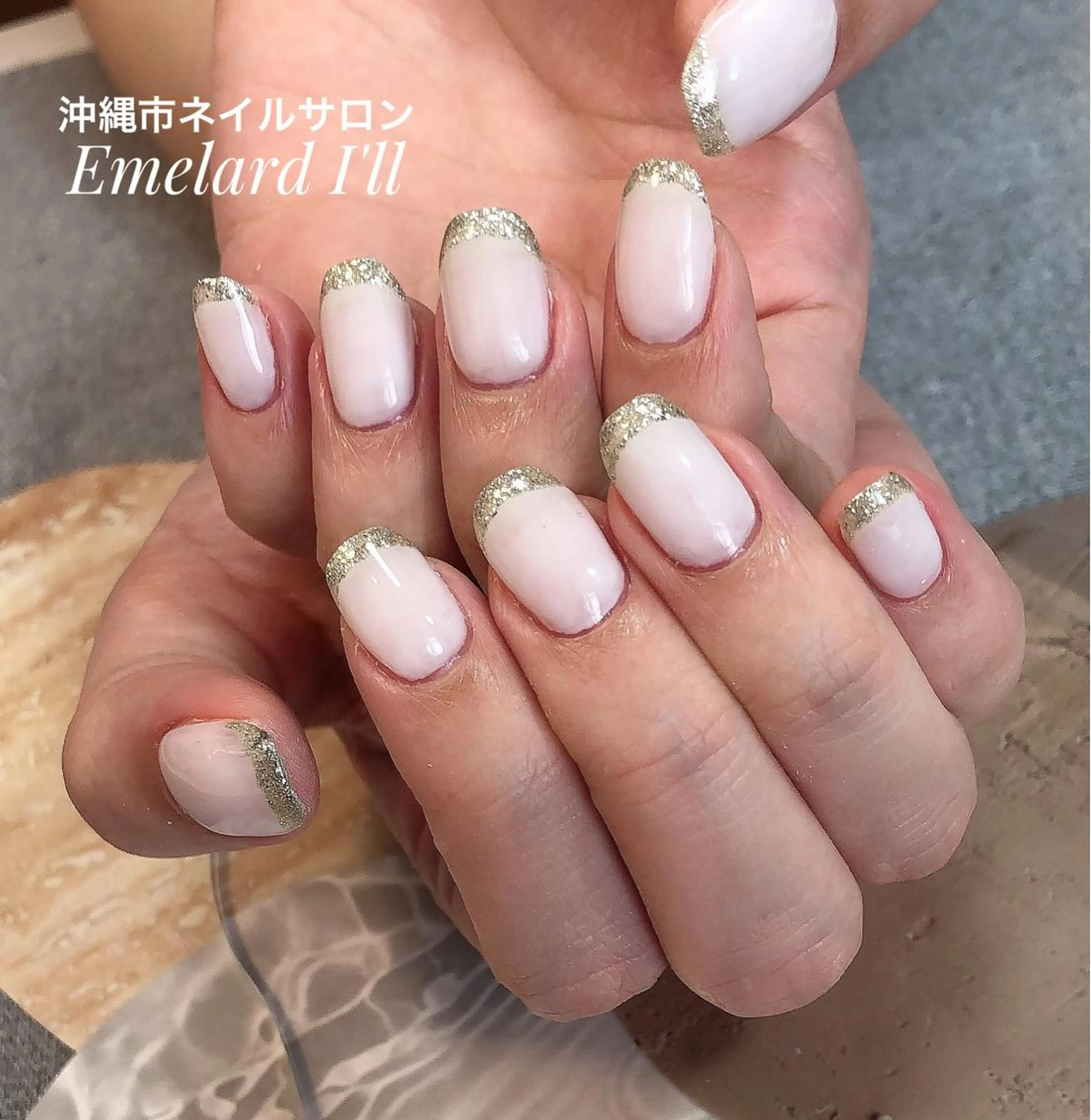 ネイル シンプルネイル 沖縄市ネイルサロン エメラルドアイルのネイルデザイン