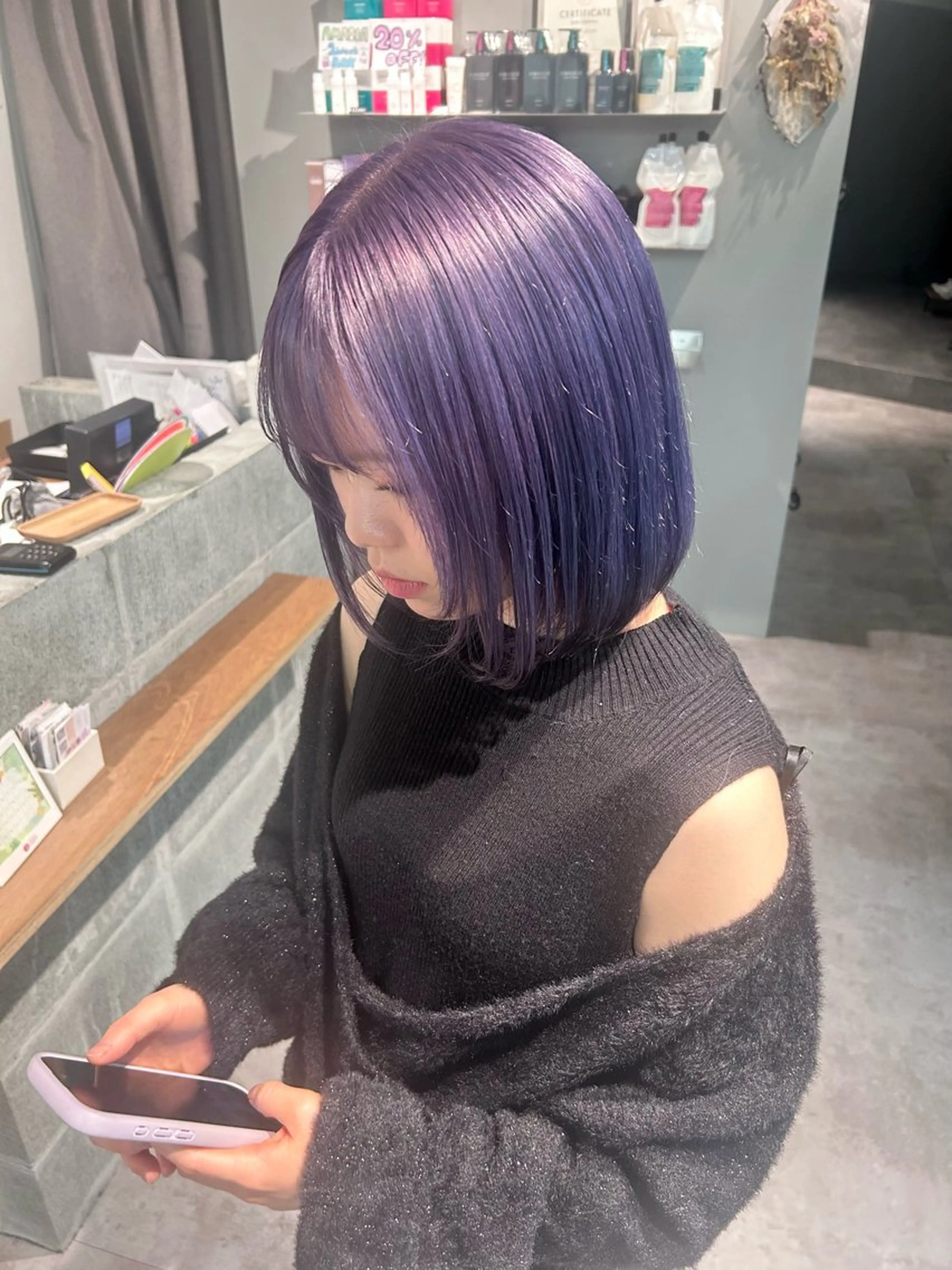 カラー ヘアカラー やの ゆきなのヘアスタイル