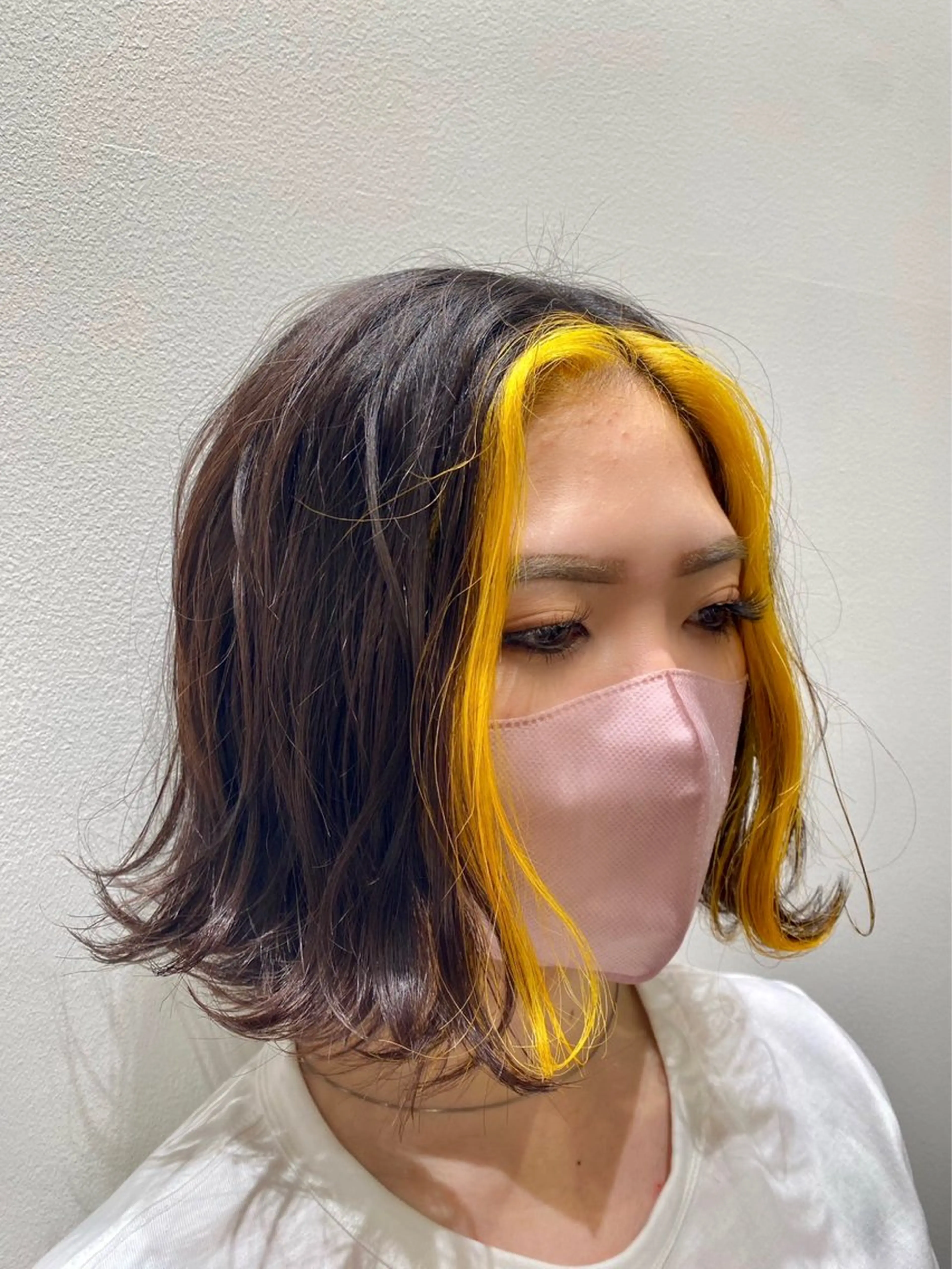 ミディアム カラー ヘアカラー トリートメント 縮毛矯正/髪質改善 インナーカラーせいぎのヘアスタイル
