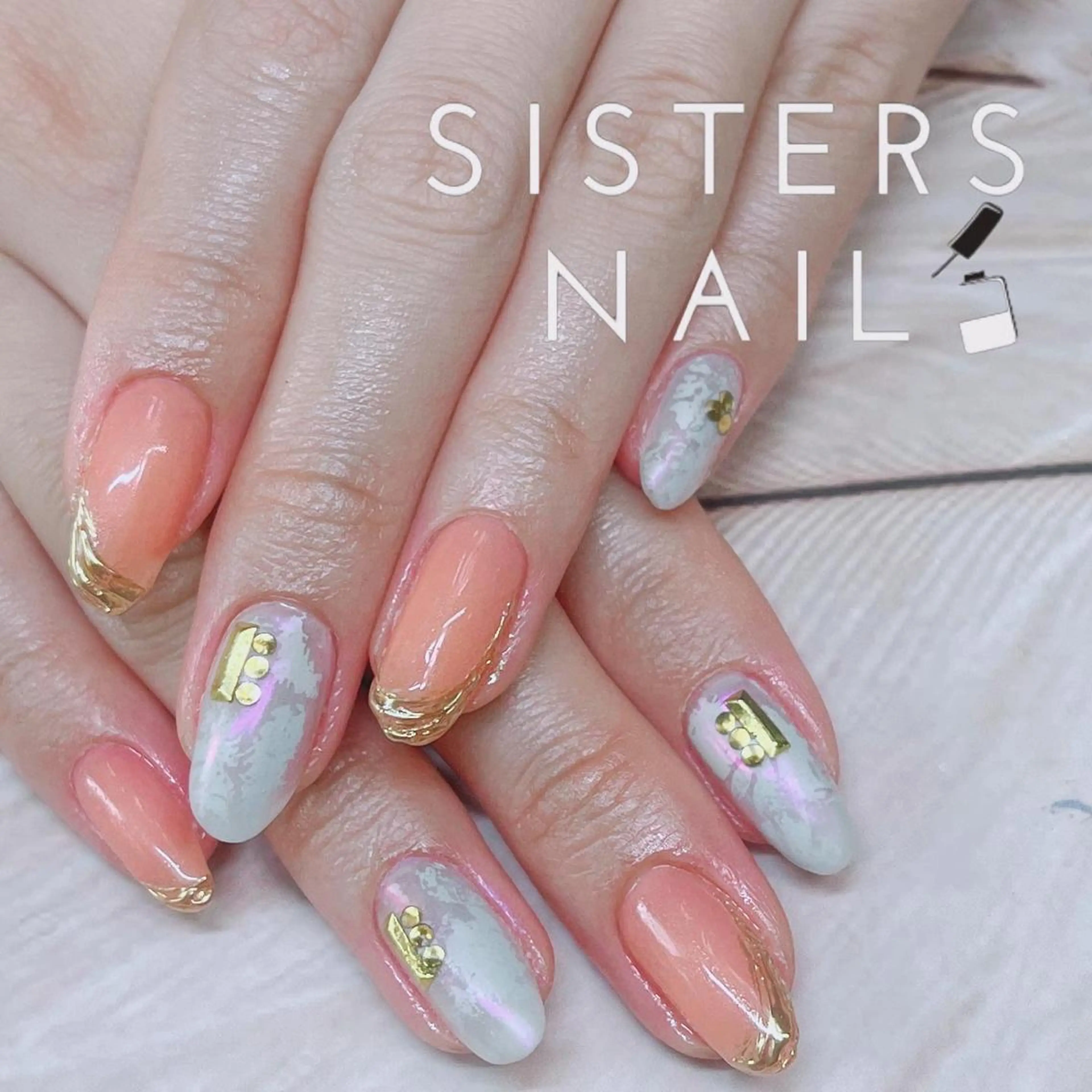 ネイル アートネイル オーロラネイル ミラーネイル ニュアンスネイル ピンク sisters nail.fのネイルデザイン