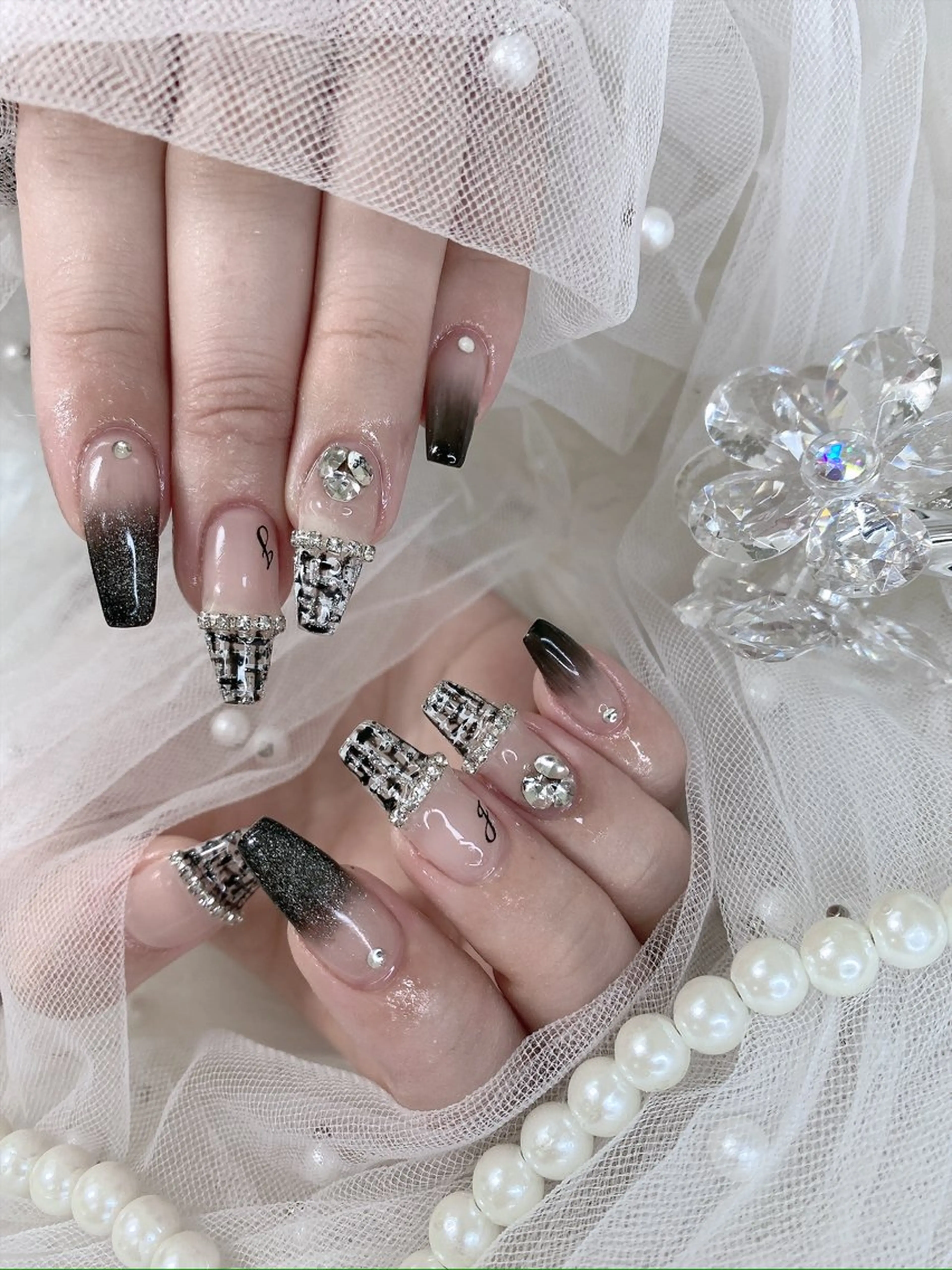 ネイル ツイードネイル ハンドネイル フットネイル ハンドケア HARUKA 長堀橋のネイルデザイン