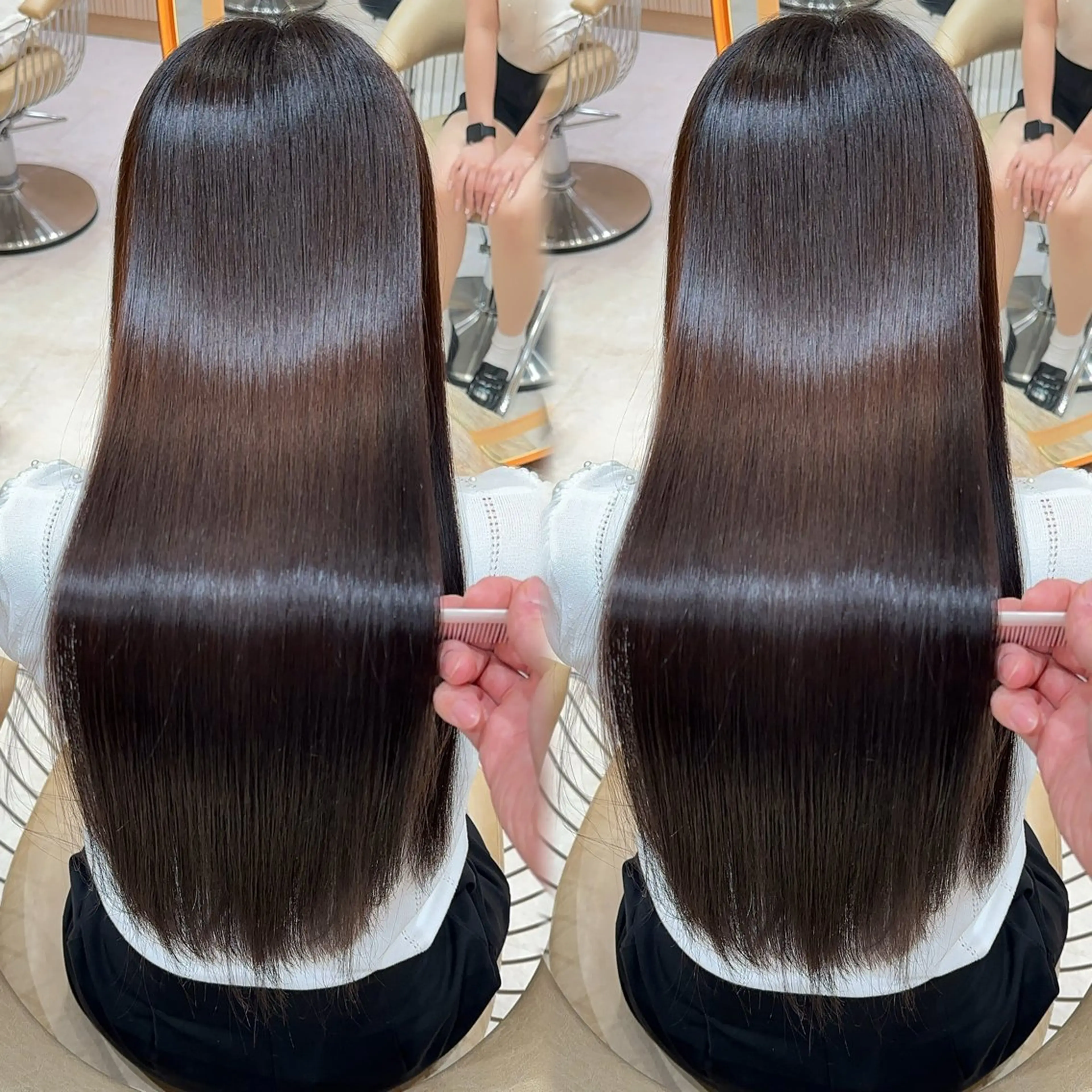 ロング カラー カット ヘアカラー 縮毛矯正 縮毛矯正✨🫧 レイヤー川村利幸のヘアスタイル