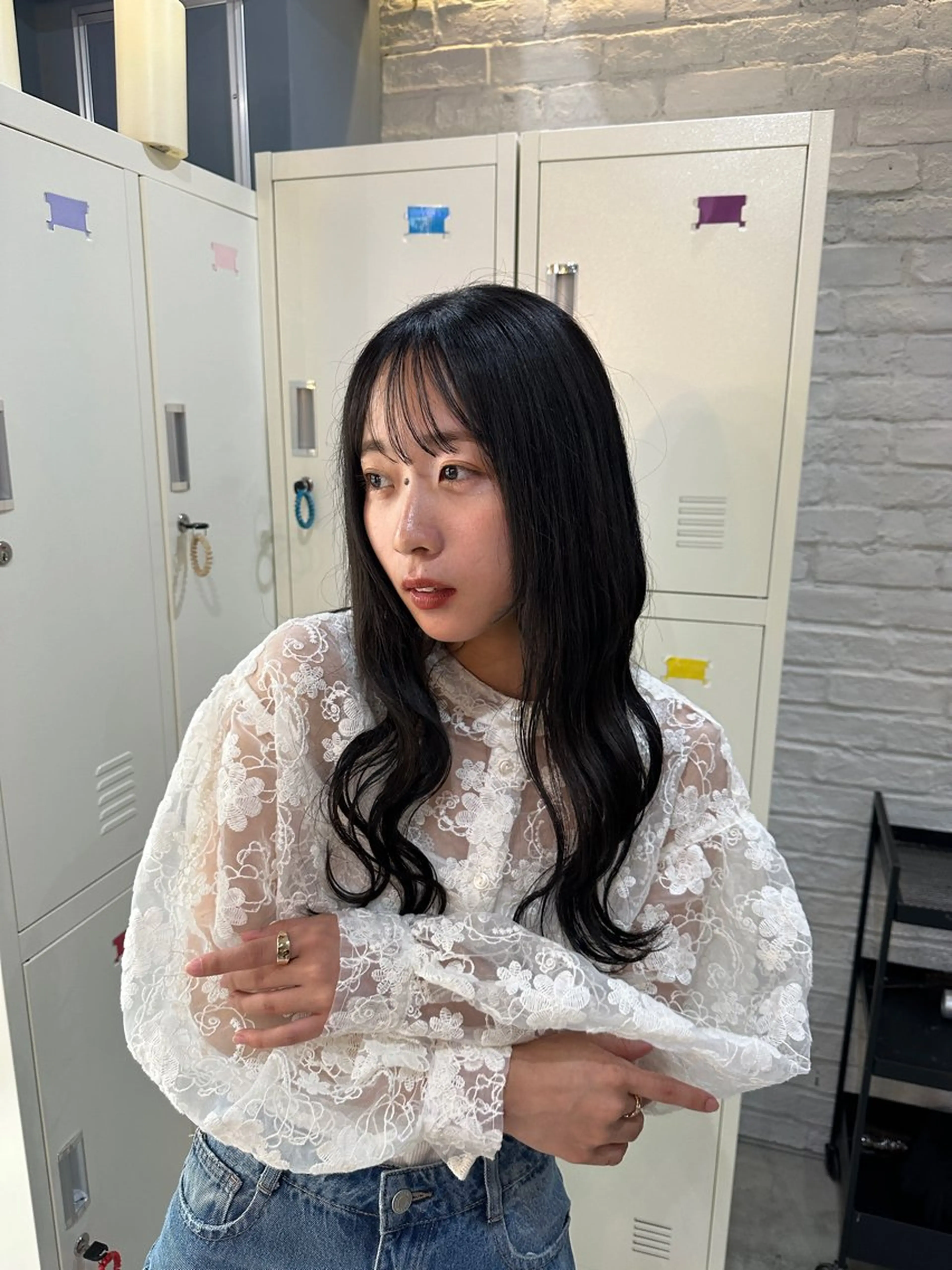 ロング カラー ヘアカラー 十倉 朱莉のヘアスタイル