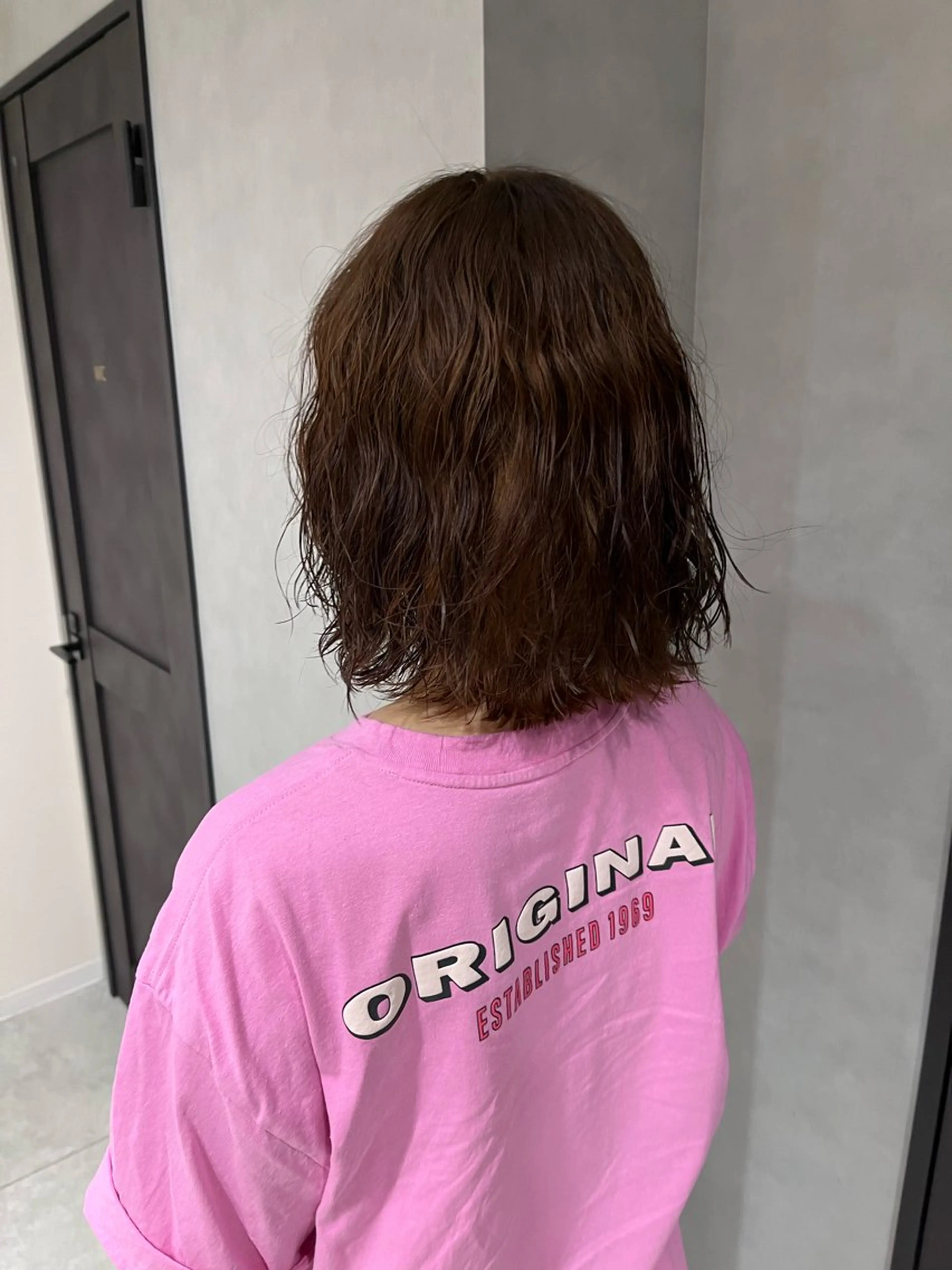 ミディアム パーマ ミディアムパーマ ボブ ブリーチ/縮毛矯正 ❤️‍🔥シンノスケのヘアスタイル