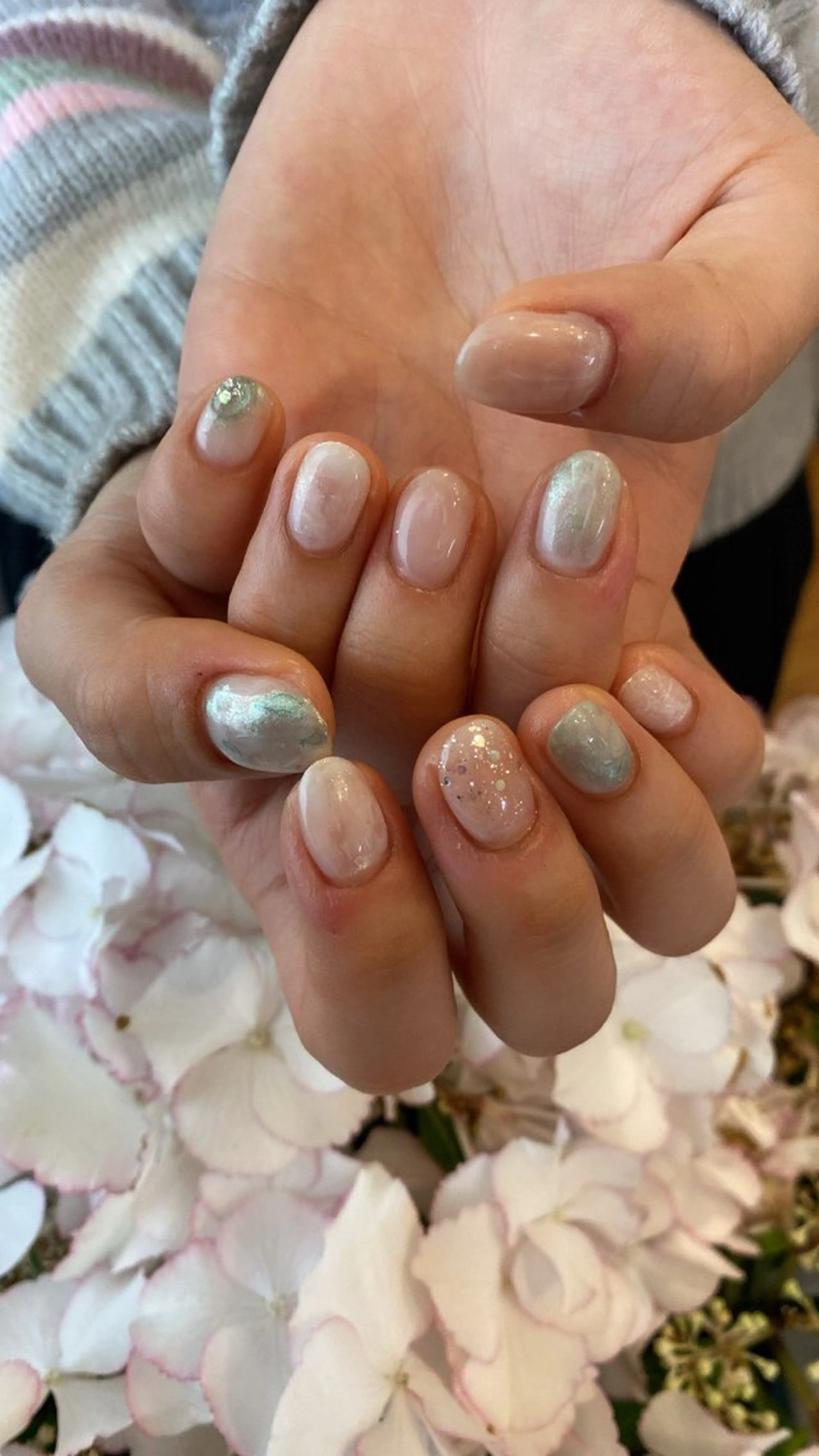 ネイル ハンドネイル crystal ⭐︎ colorのネイルデザイン