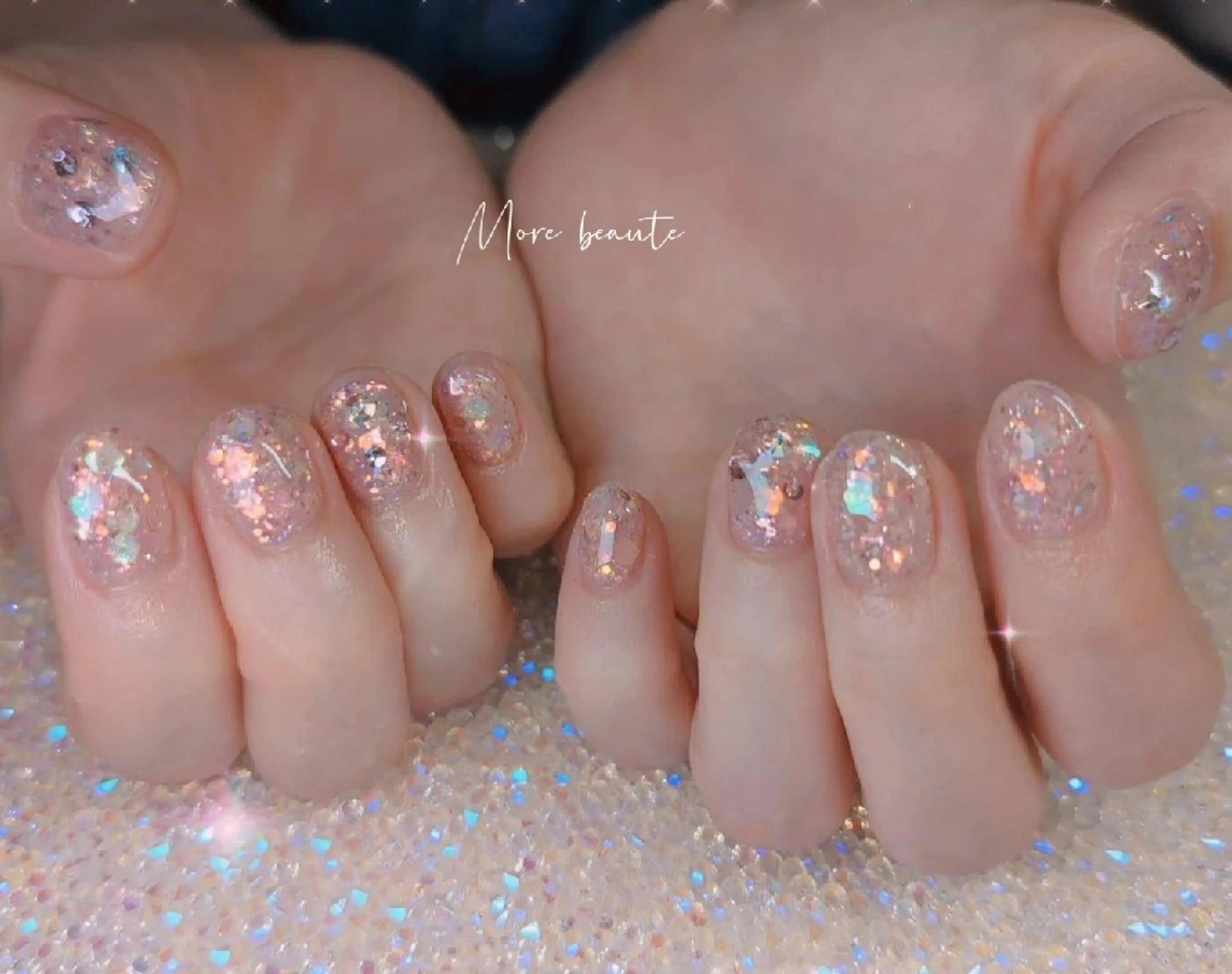ネイル 長さ出し ジェルネイル ハート 韓国ネイル マグネットネイル ハンドネイル I LOVE ME NAIL.｡.:*♡のネイルデザイン