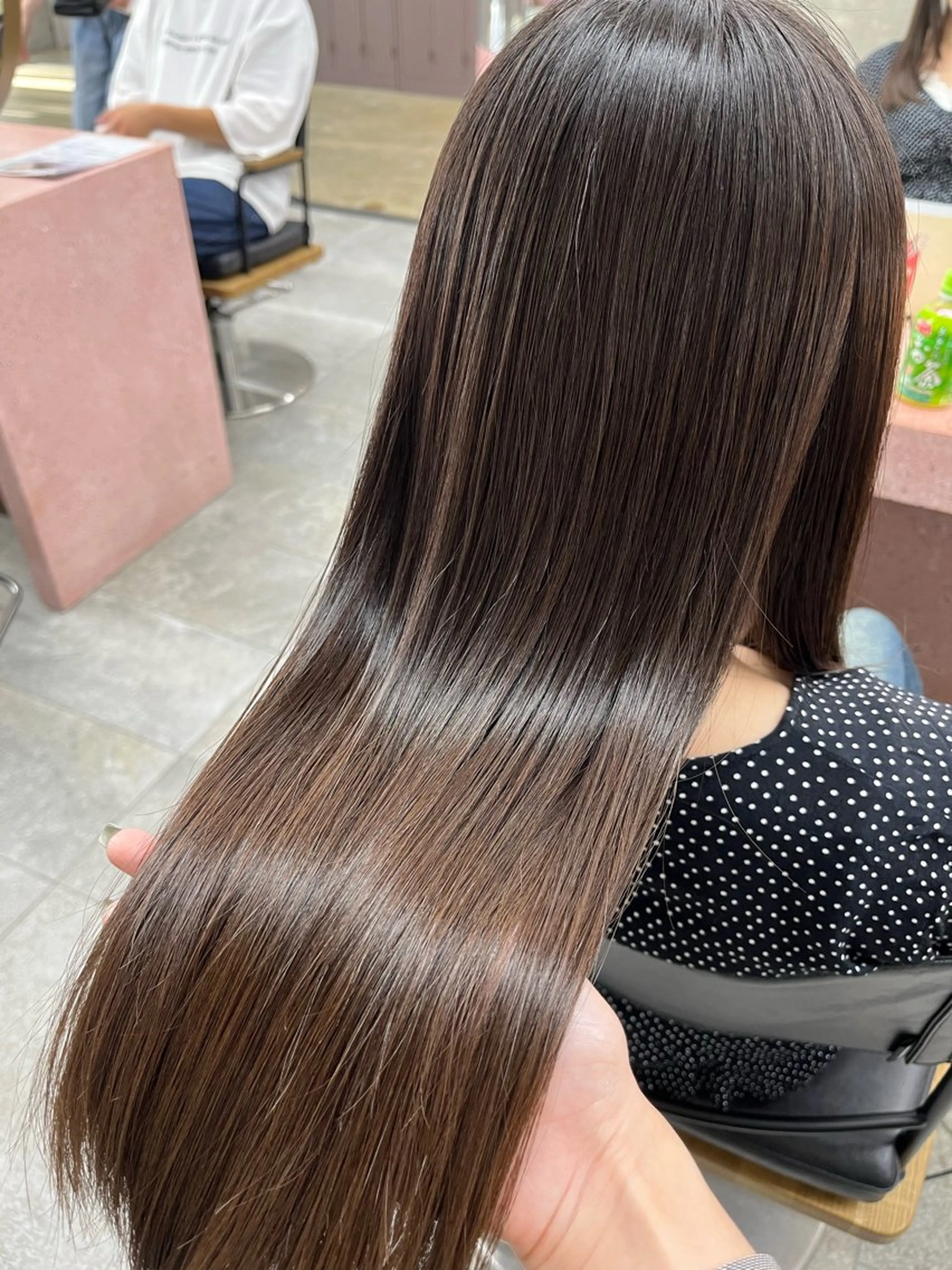 ロング カット 縮毛矯正 トリートメント オリーブ/レイヤー/ 酸性ストレート/ゆなのヘアスタイル