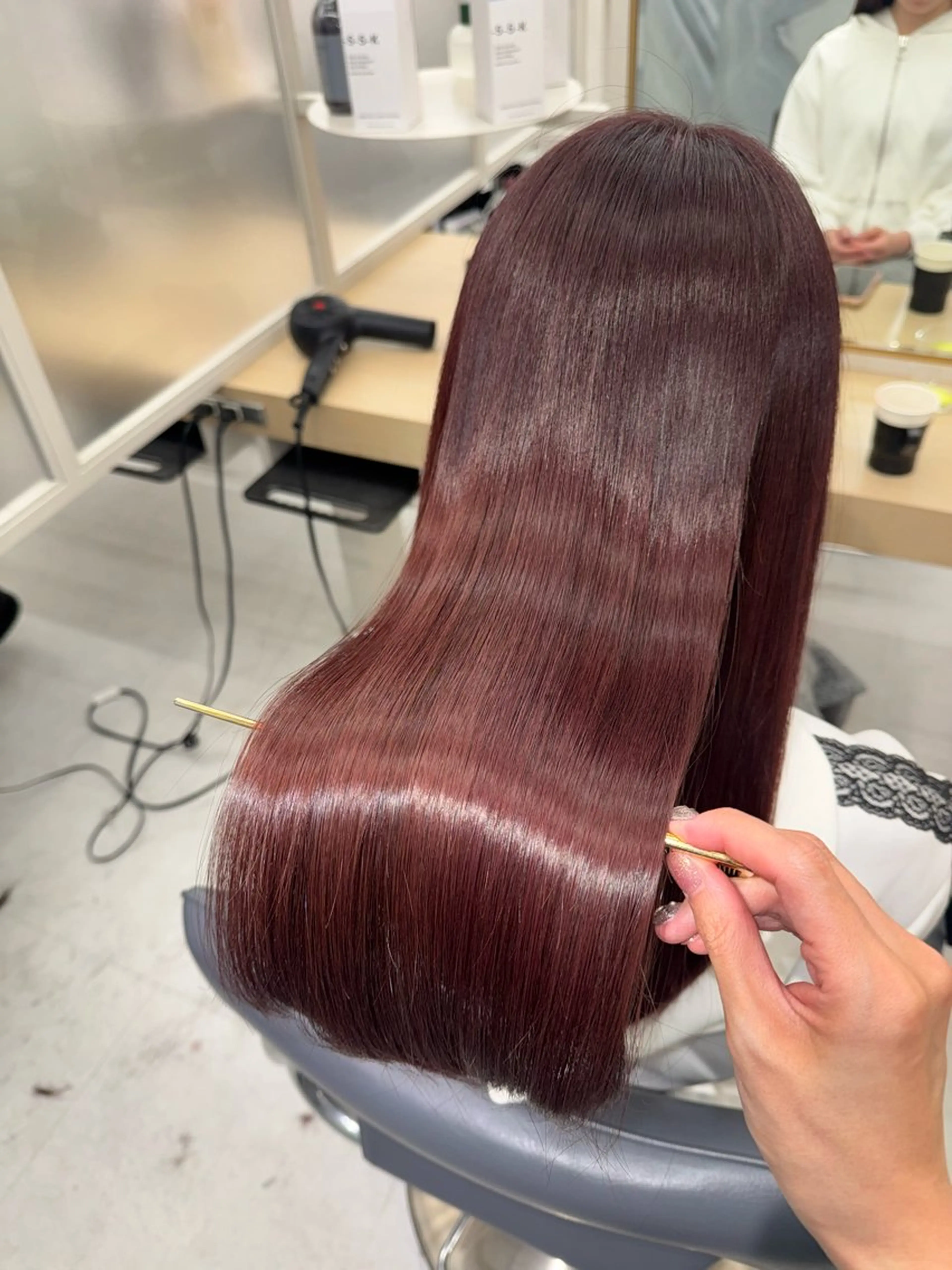 ロング ヘアカラー トリートメント ヘッドスパ 韓国/アイドルヘア 🎀みづきのヘアスタイル