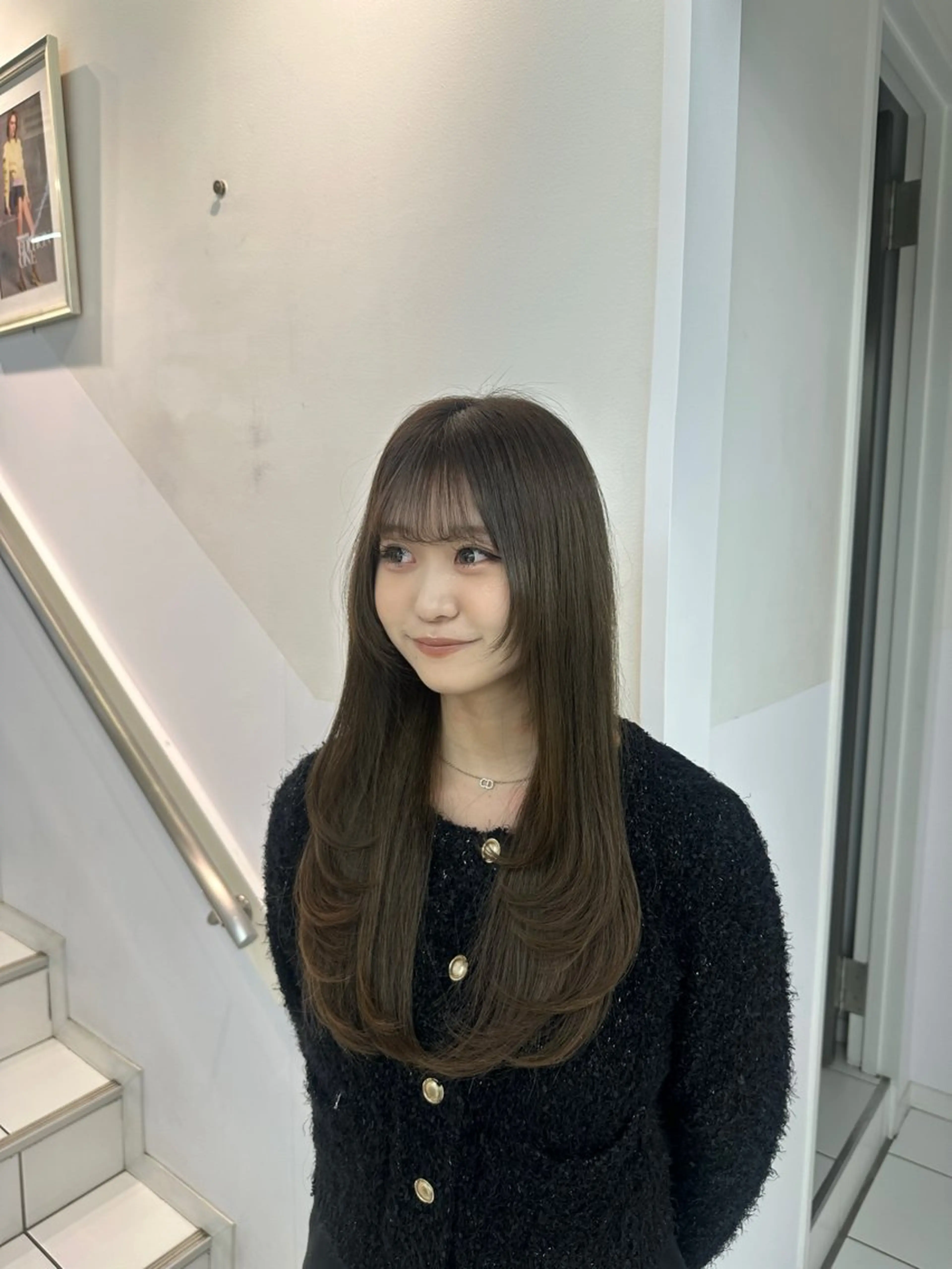 ロング レイヤーカット はにいレイヤーカット モデル募集中のヘアスタイル