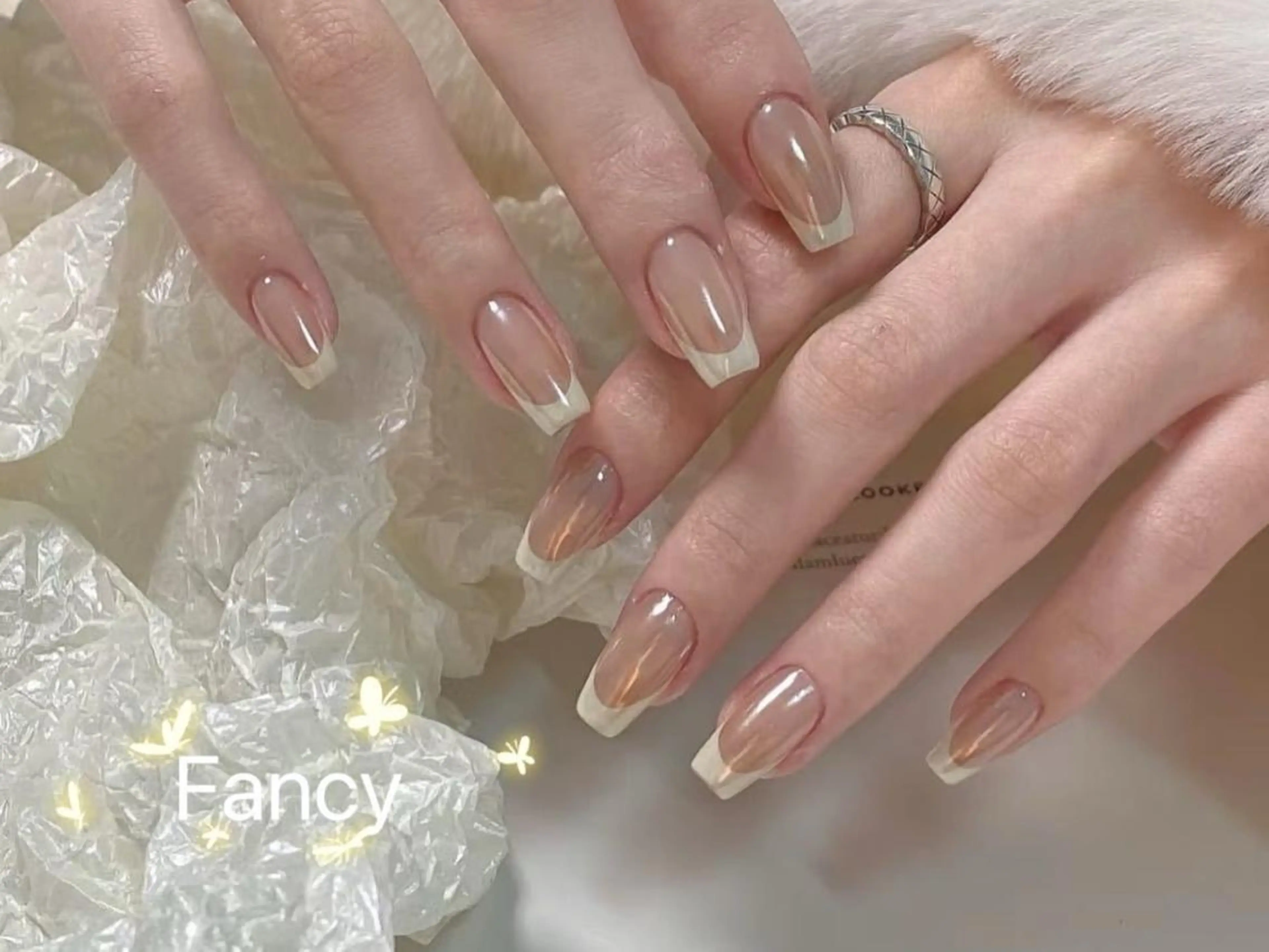 ネイル チークネイル 長さ出し フットネイル フレンチネイル ジェルネイル Nailsalon Fancyのネイルデザイン
