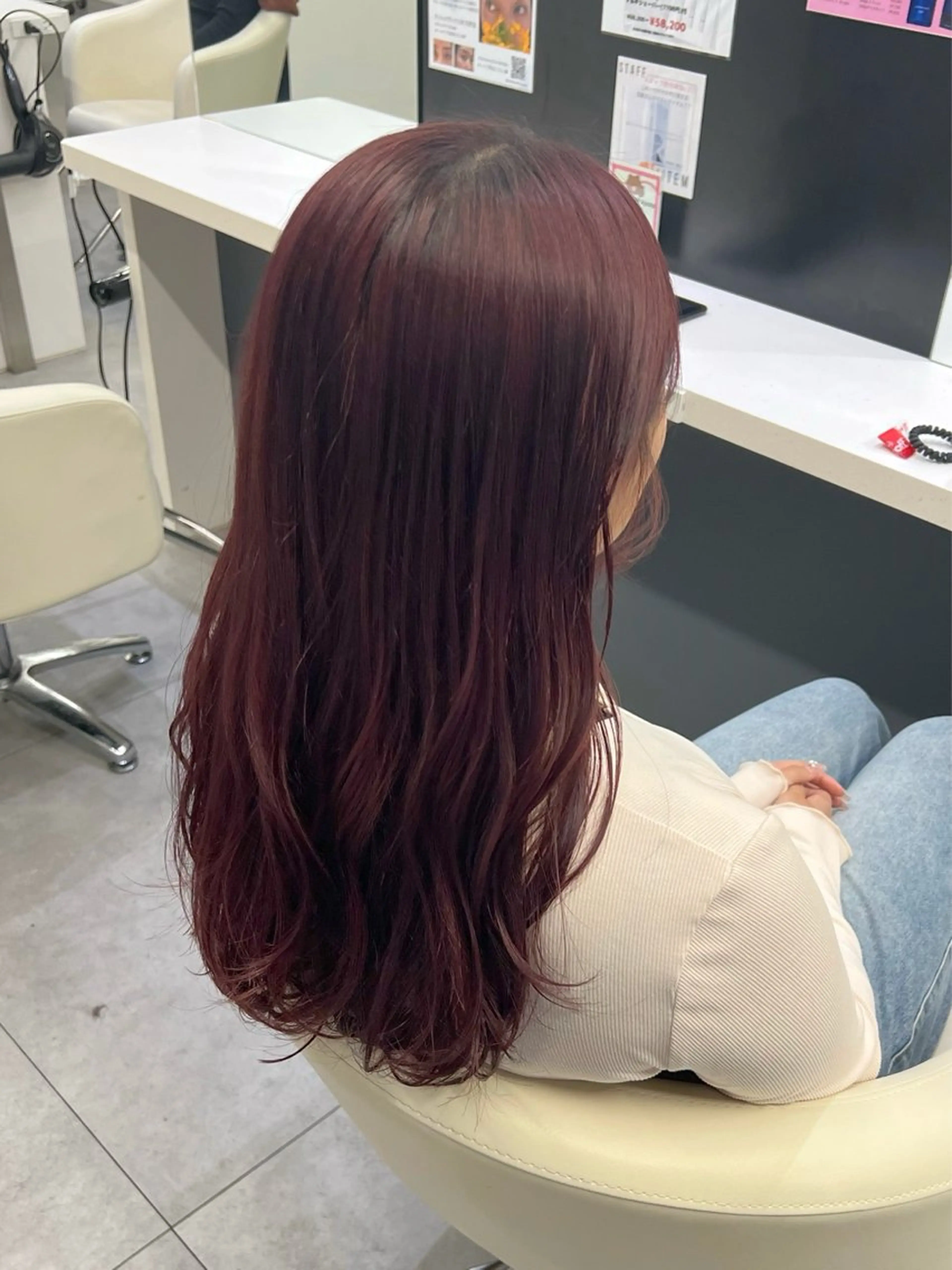 ロング カラー ラベンダーカラー レイヤーカット ロング ローレイヤー カット ヘアカラー パーマ ナチュラルヘア/ 似合わせ/三宅 昌太のヘアスタイル