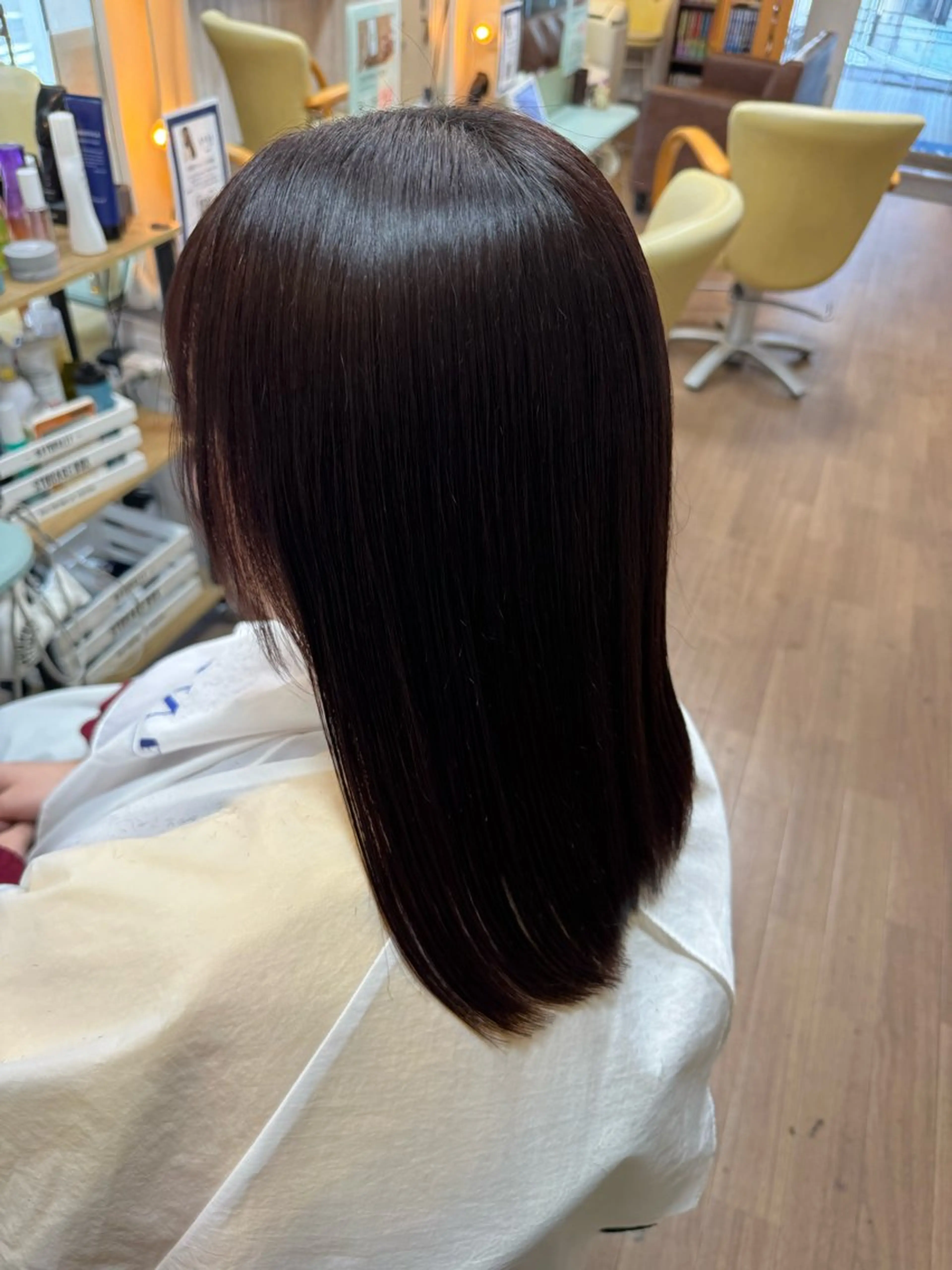 ミディアム カット 縮毛矯正 トリートメント ANSA  hair かいりのヘアスタイル