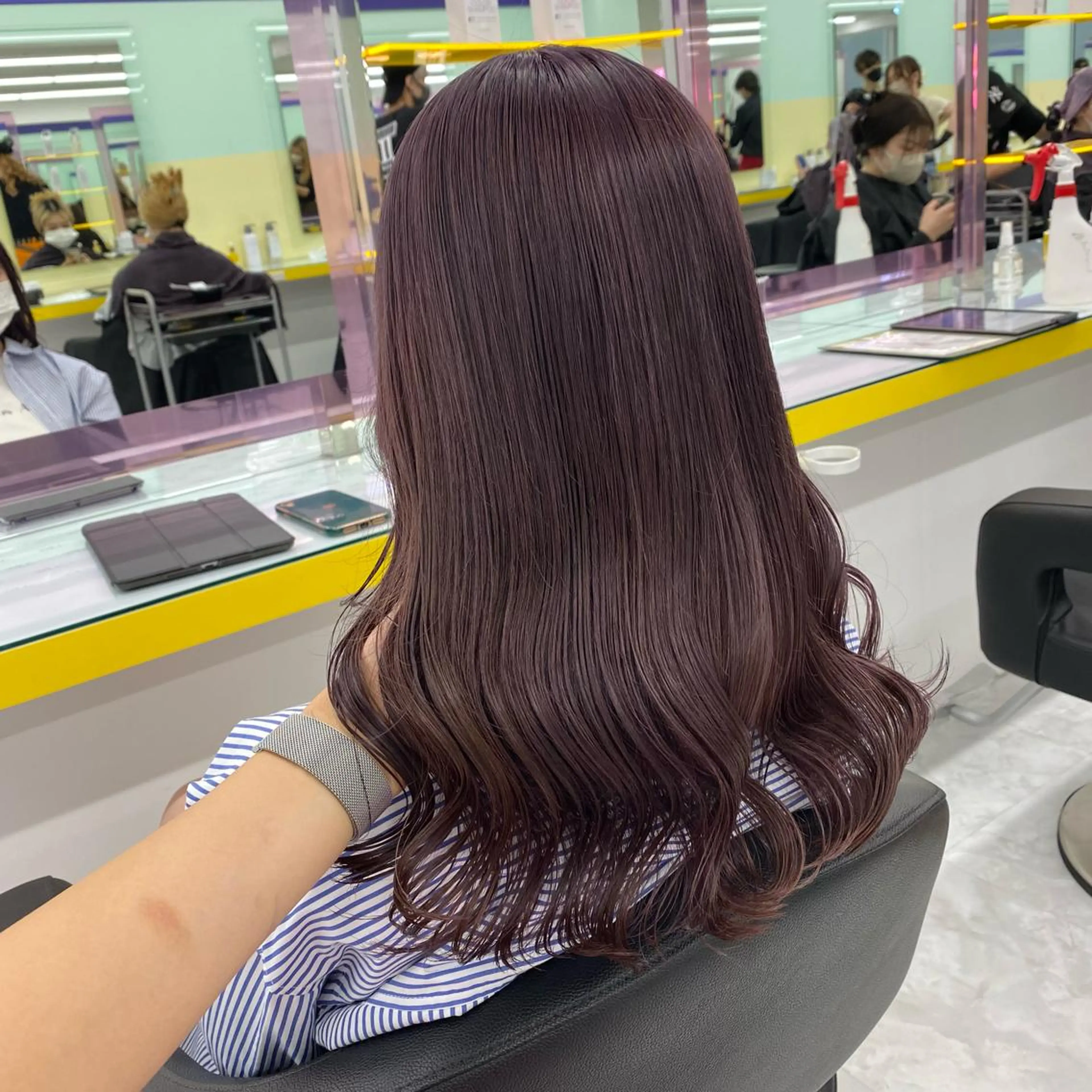 セミロング カラー ヘアアレンジ ヘアカラー トリートメント GOTODAY shair salon 横浜mare店所属・mai🍑暖色カラー /レイヤー💖のヘアスタイル