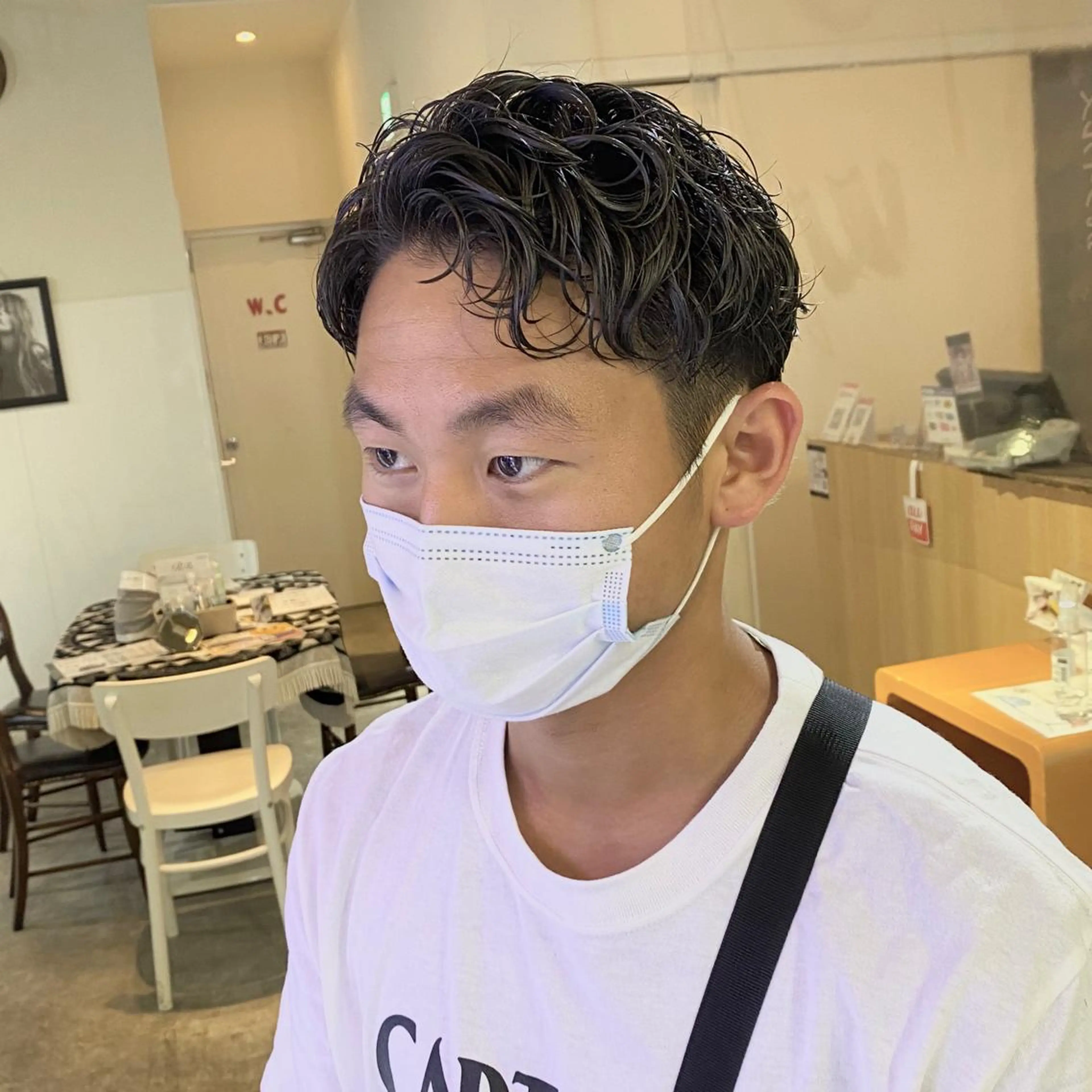 ショート パーマ メンズ メンズパーマ カット パーマ 似合わせ提案サラ艶♡ 彩華のヘアスタイル