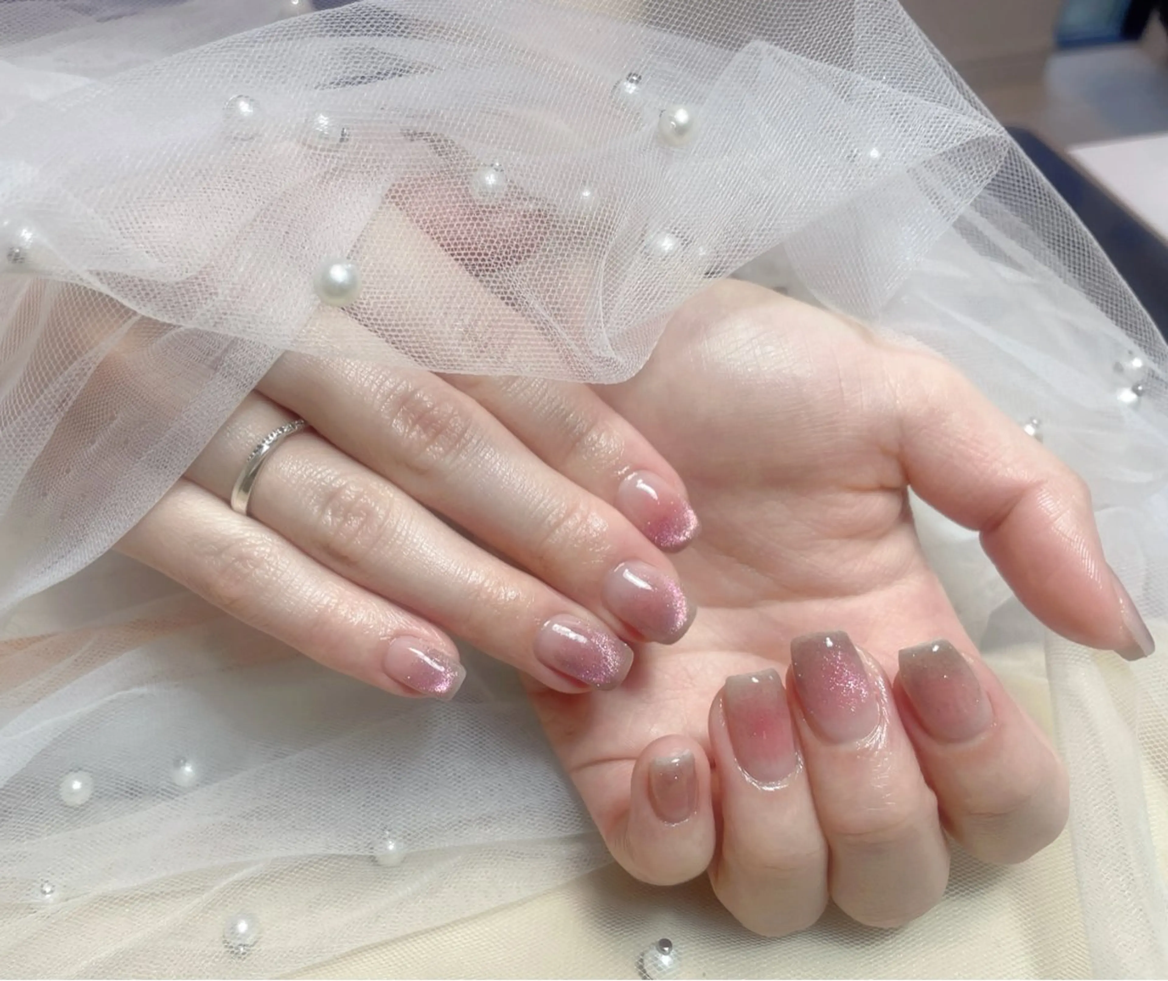 デザイン🔹マグネットフレンチ💅【ベースカラーあり変更🉑️】の写真