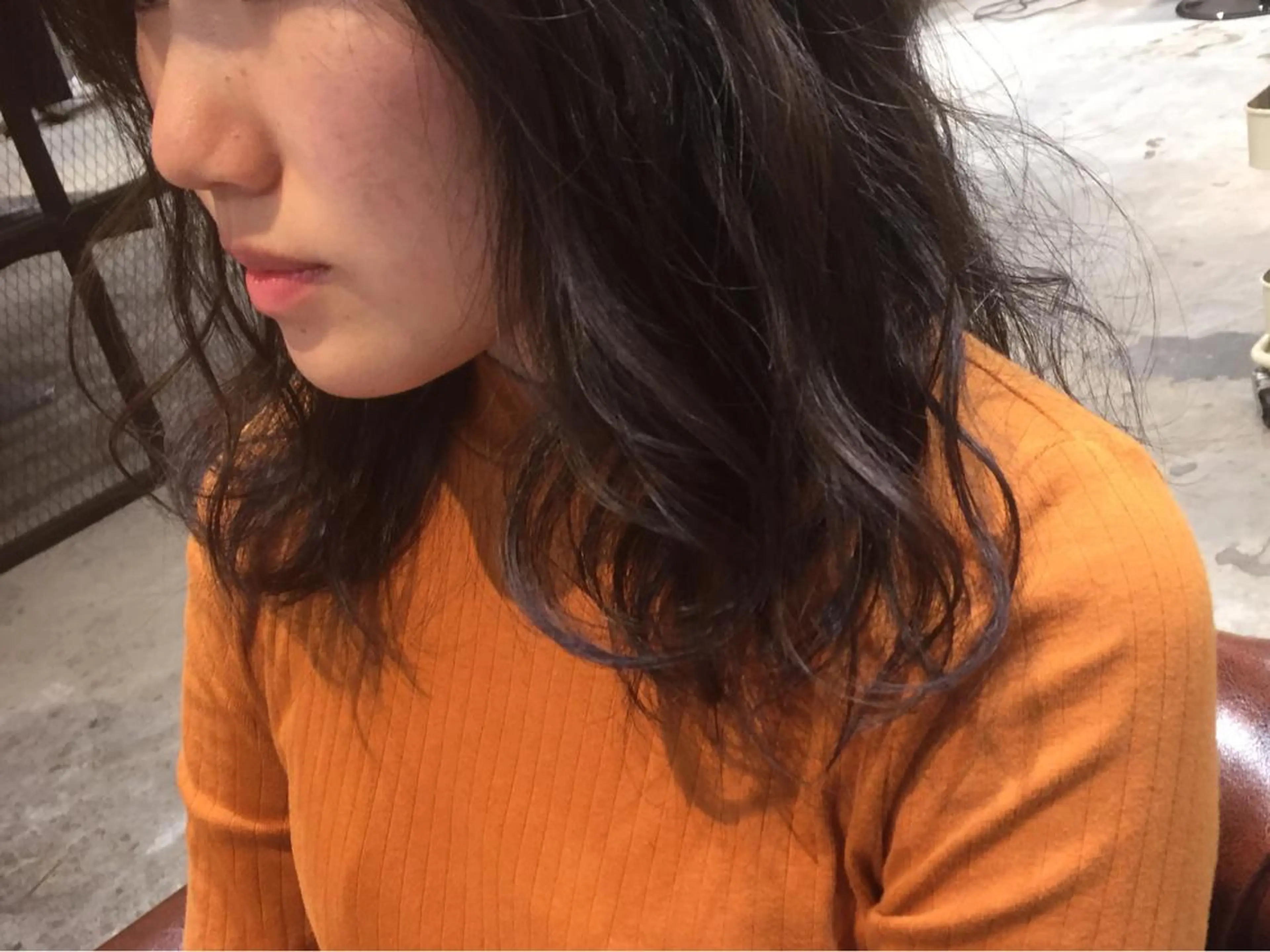 セミロング カラー アッシュ ブルーカラー ブルーアッシュ 透明感カラー 竹嶌 健吾のヘアスタイル