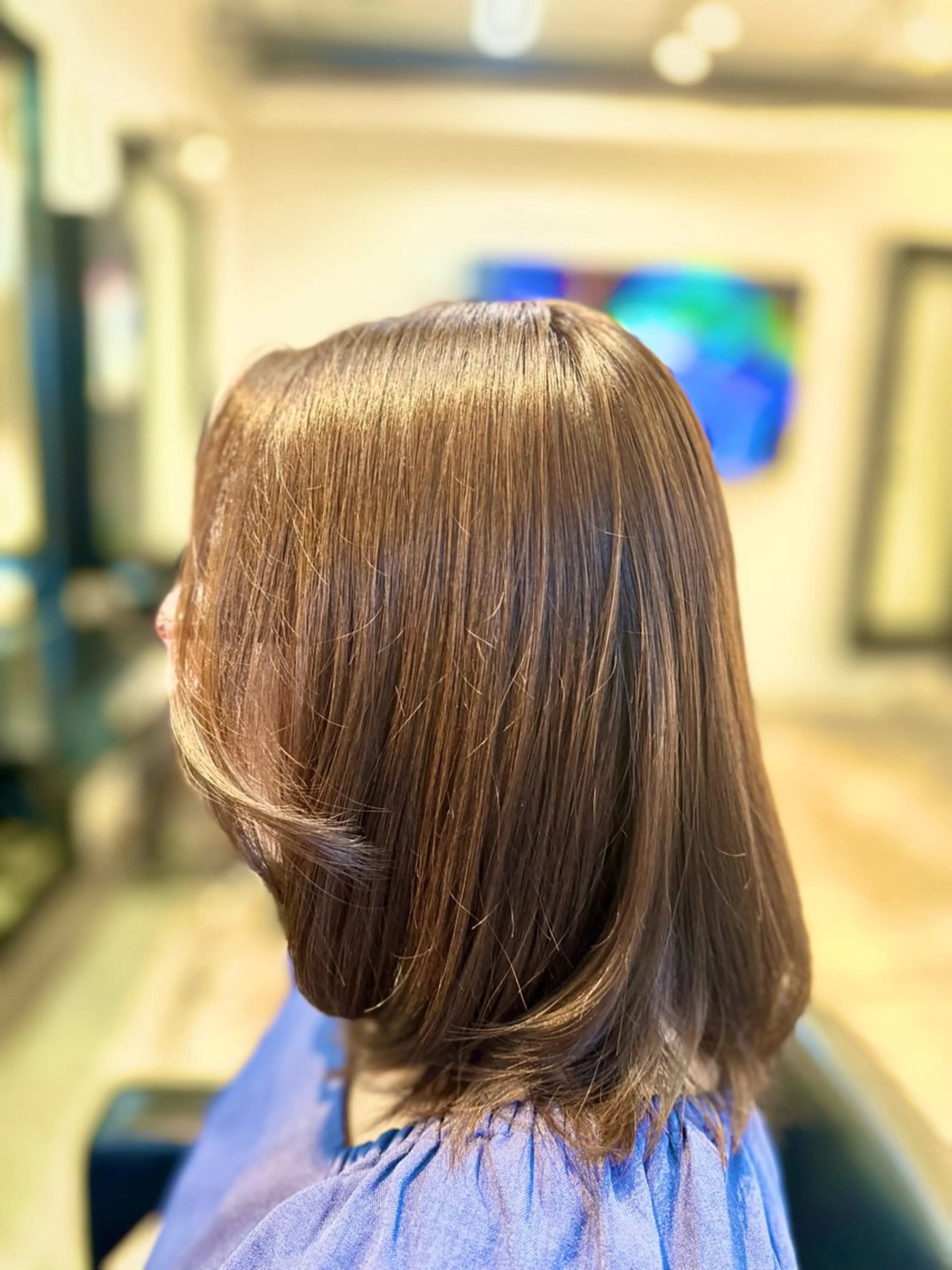 ミディアム カラー ベージュカラー ブリーチ 透明感カラー ダブルカラー イルミナカラー Flor 上大岡 🌱山本一葉🌱のヘアスタイル