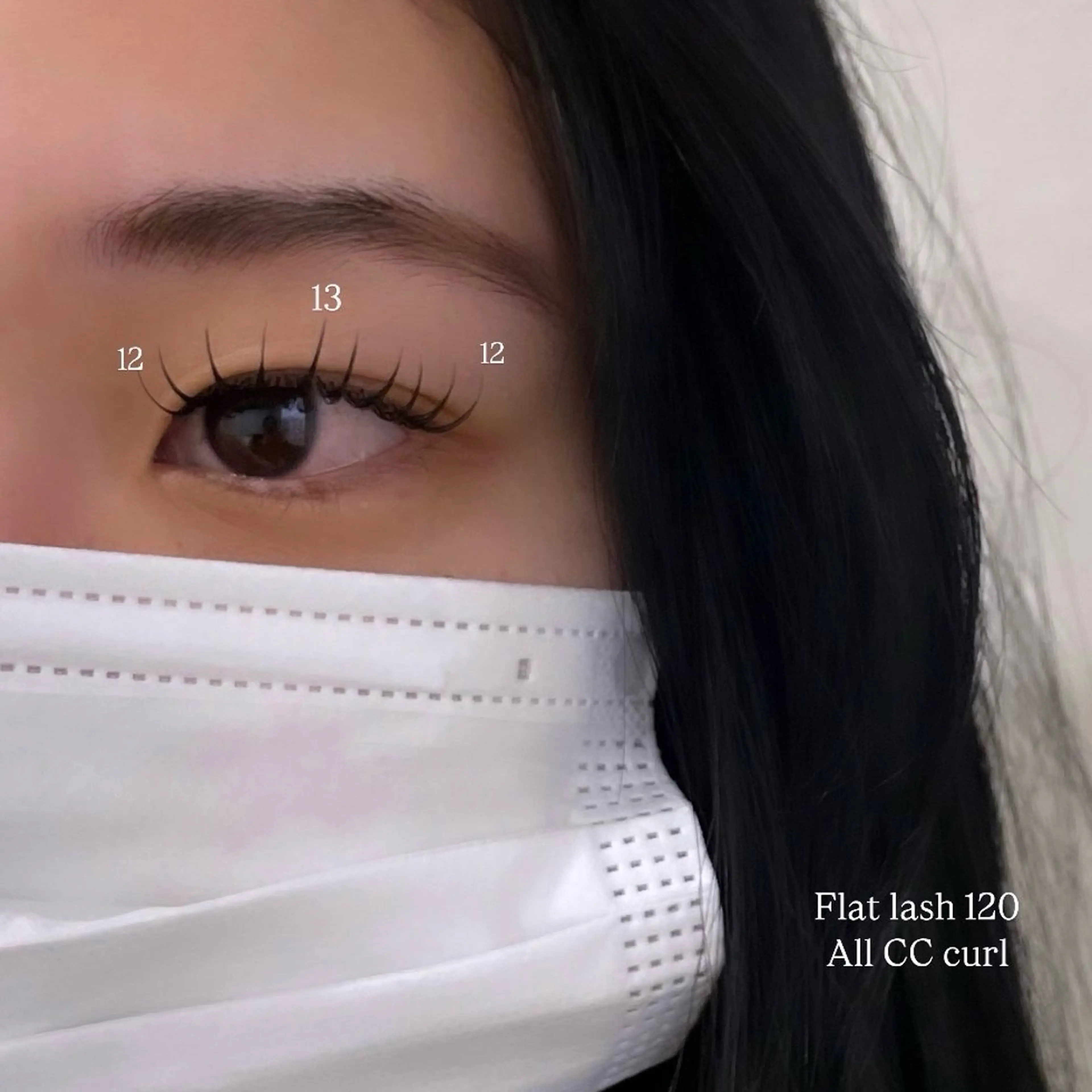 マツエク・マツパ 束感まつ毛 フラットラッシュ マツエク ケアサロントトノエドコロ所属・倉敷駅前アイリスト Yuiのマツエク・マツパデザイン