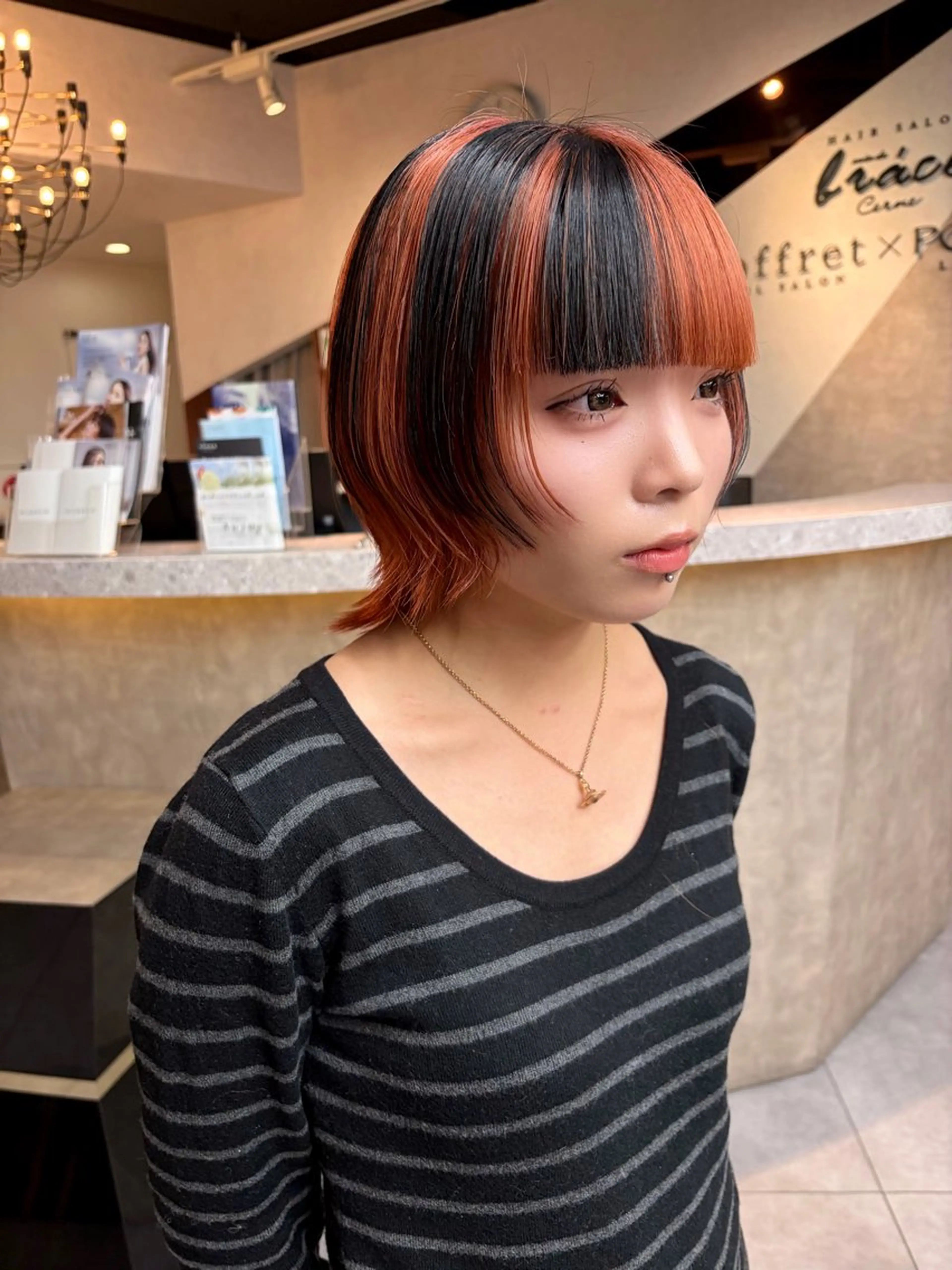 ショート カラー 藤原快斗/レイヤー /ウルフ/ハイトーンのヘアスタイル