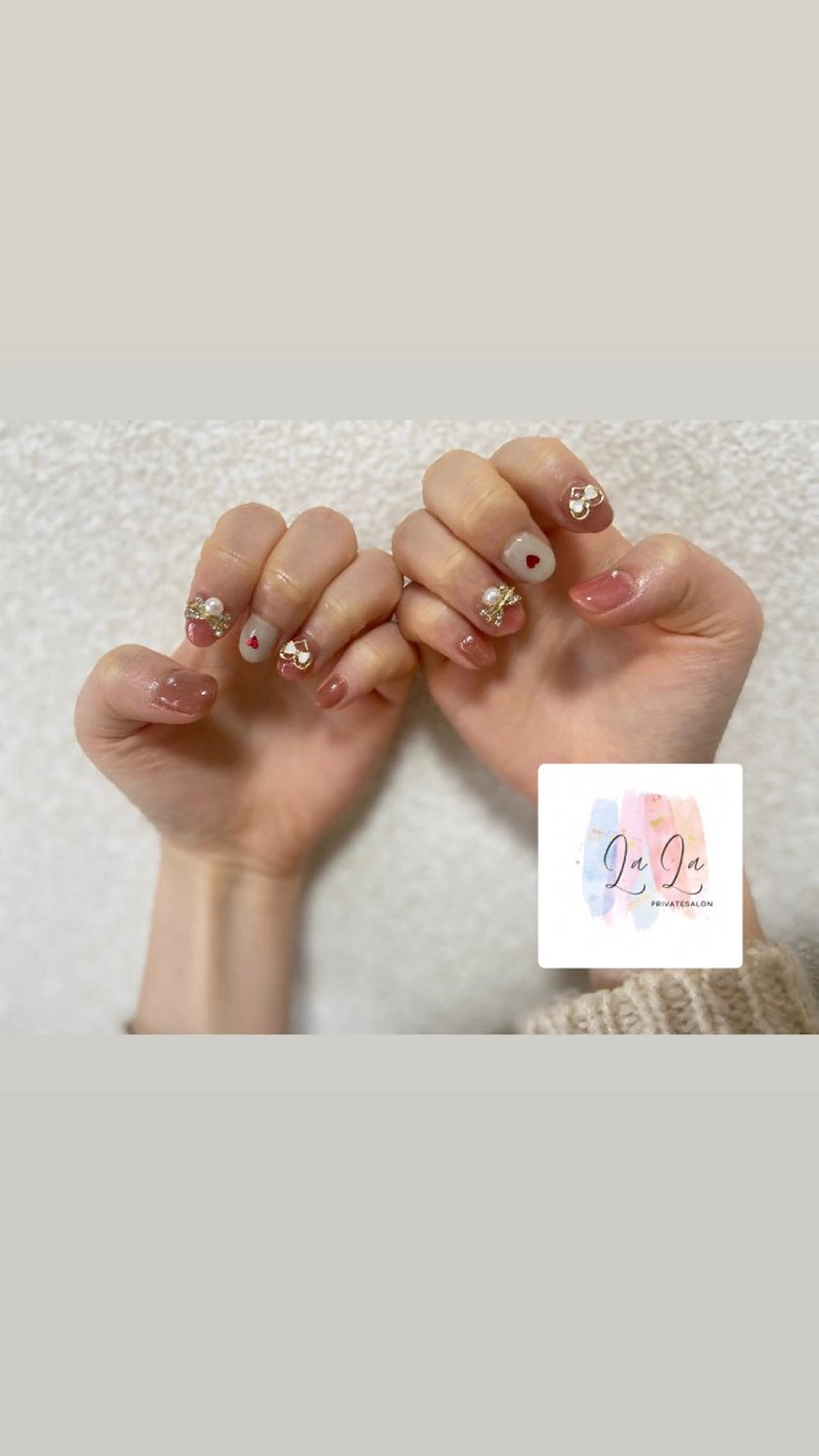 ネイル ハート リボン バレンタイン あ いのその他イメージ