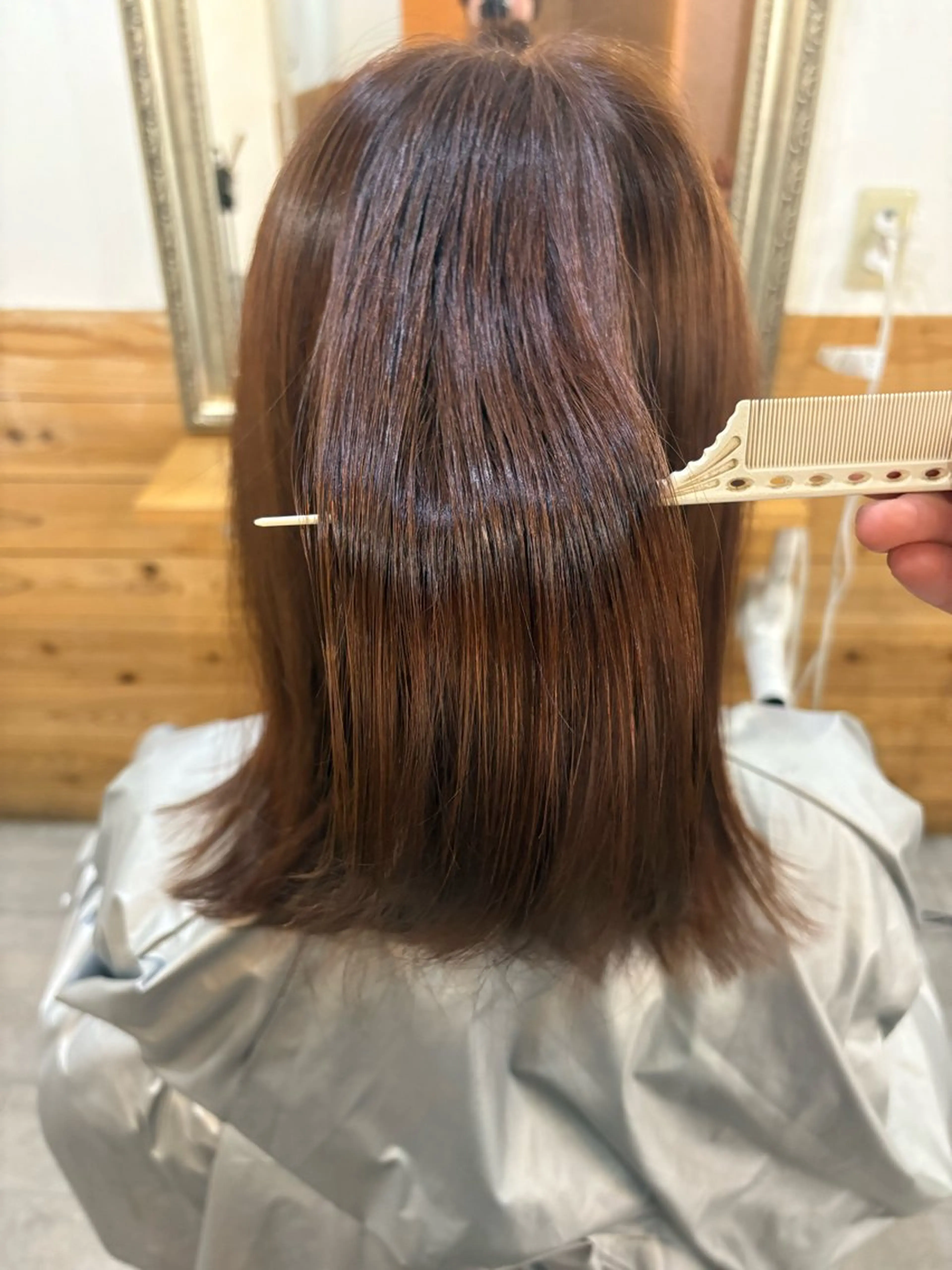 カラー 髪質改善カラー/ 結べるレイヤー/文野のヘアスタイル