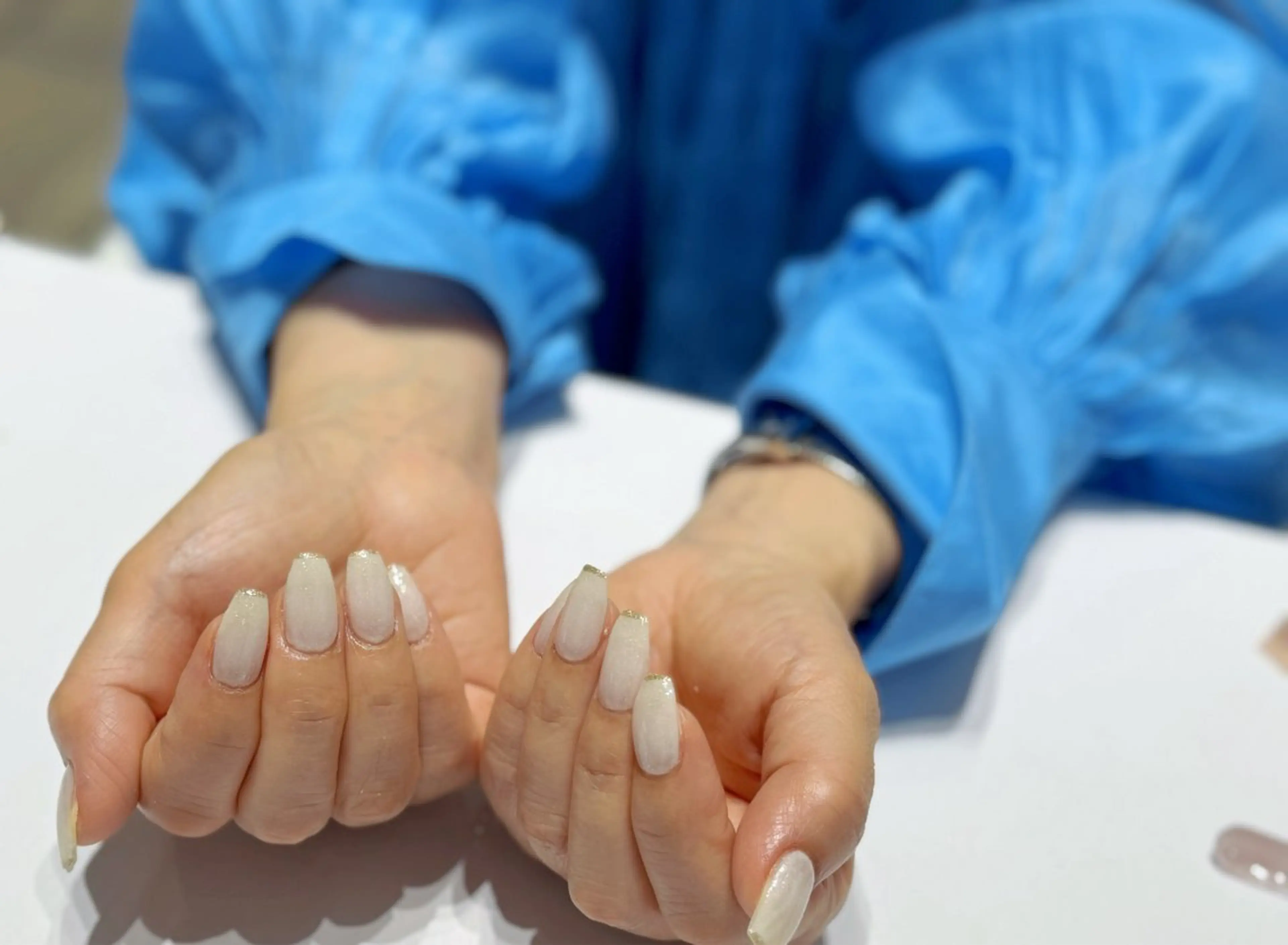 ネイル フレンチネイル ハンドネイル ハンドケア 清川 椿咲のネイルデザイン