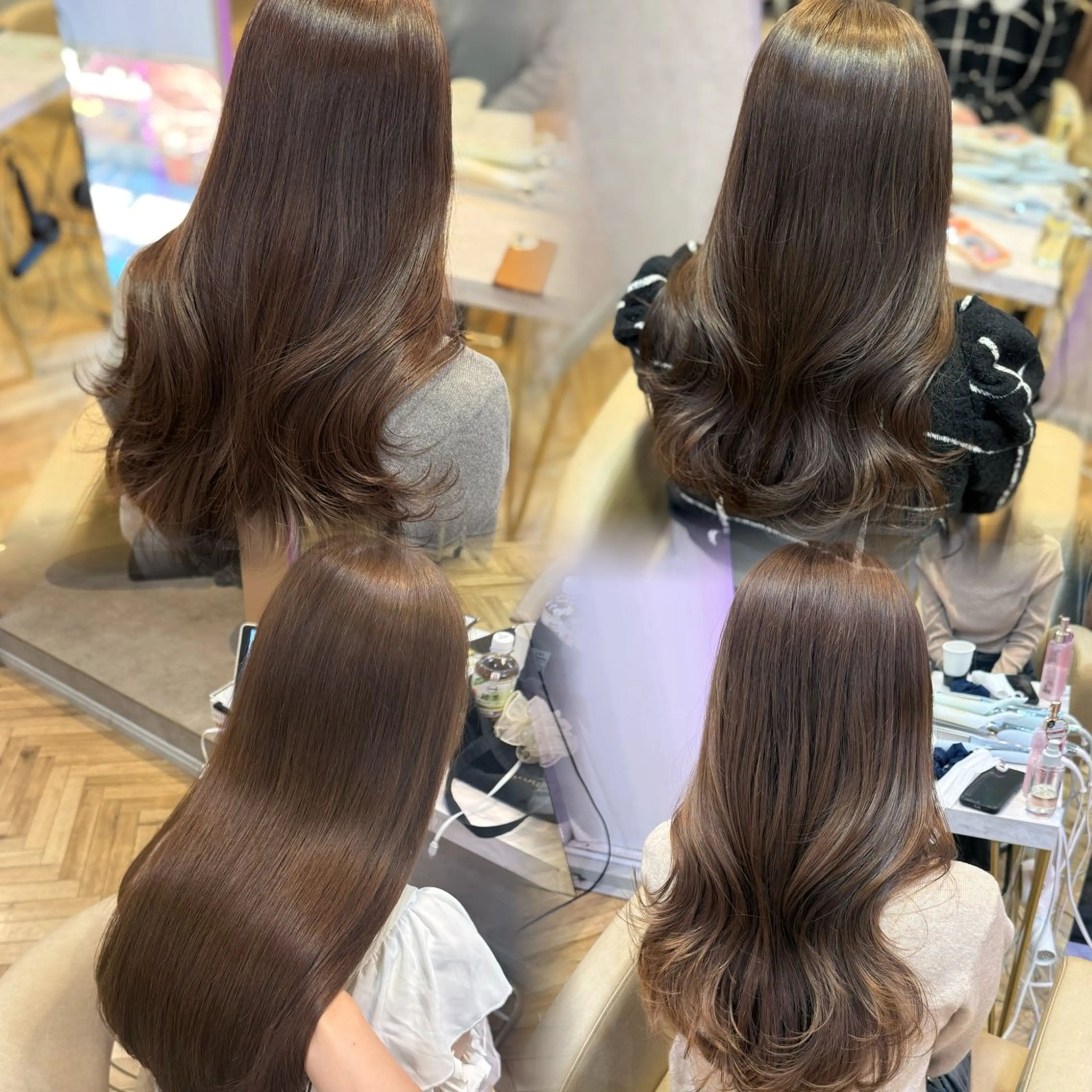 セミロング カット ヘアカラー トリートメント 韓国ヘア/艶髪/ 透明感カラー/つぐみのヘアスタイル