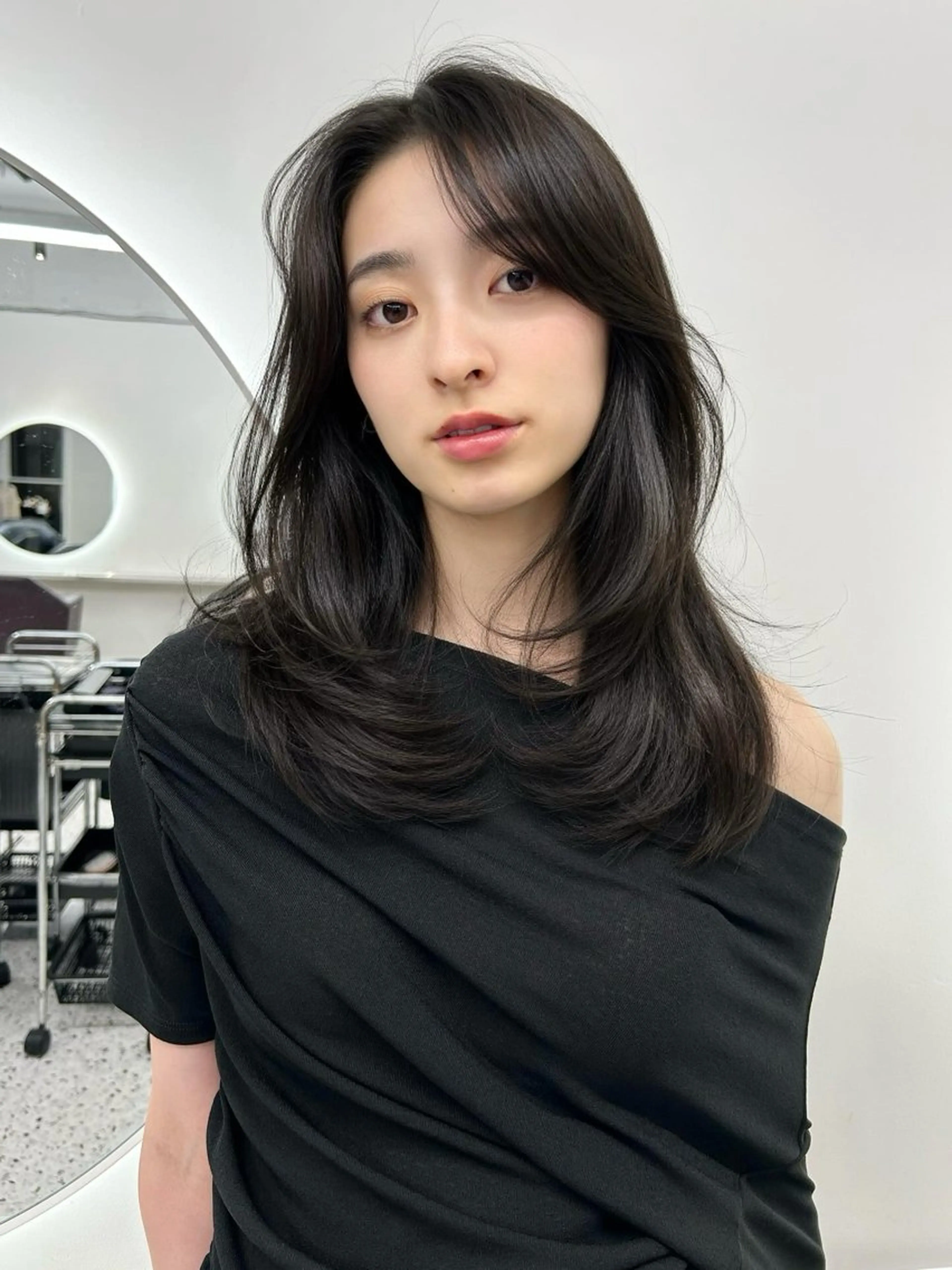 セミロング カラー ❄️暗髪/透明感❄️ /reyのヘアスタイル