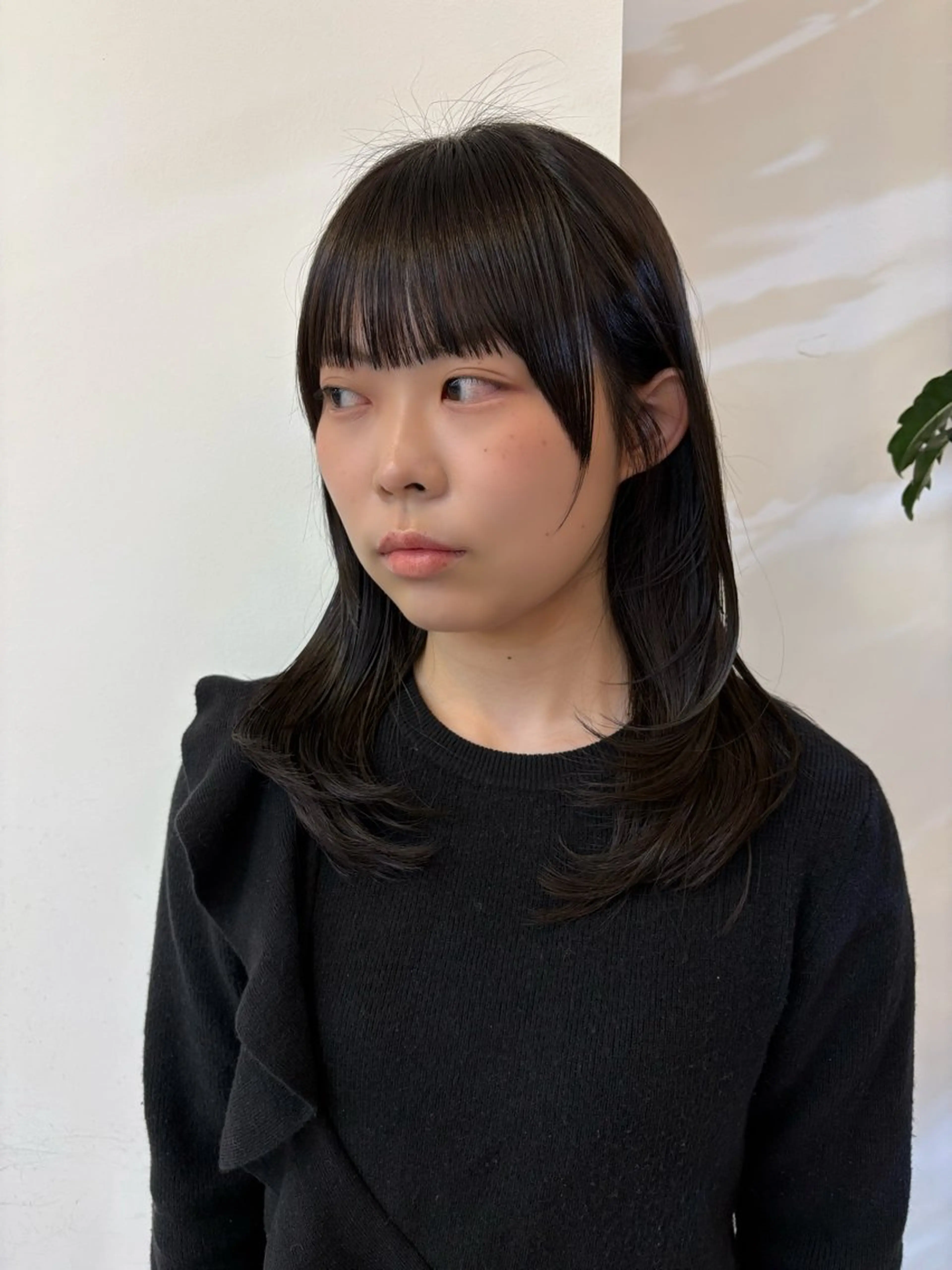 顔まわりカット+透明感カラーの写真