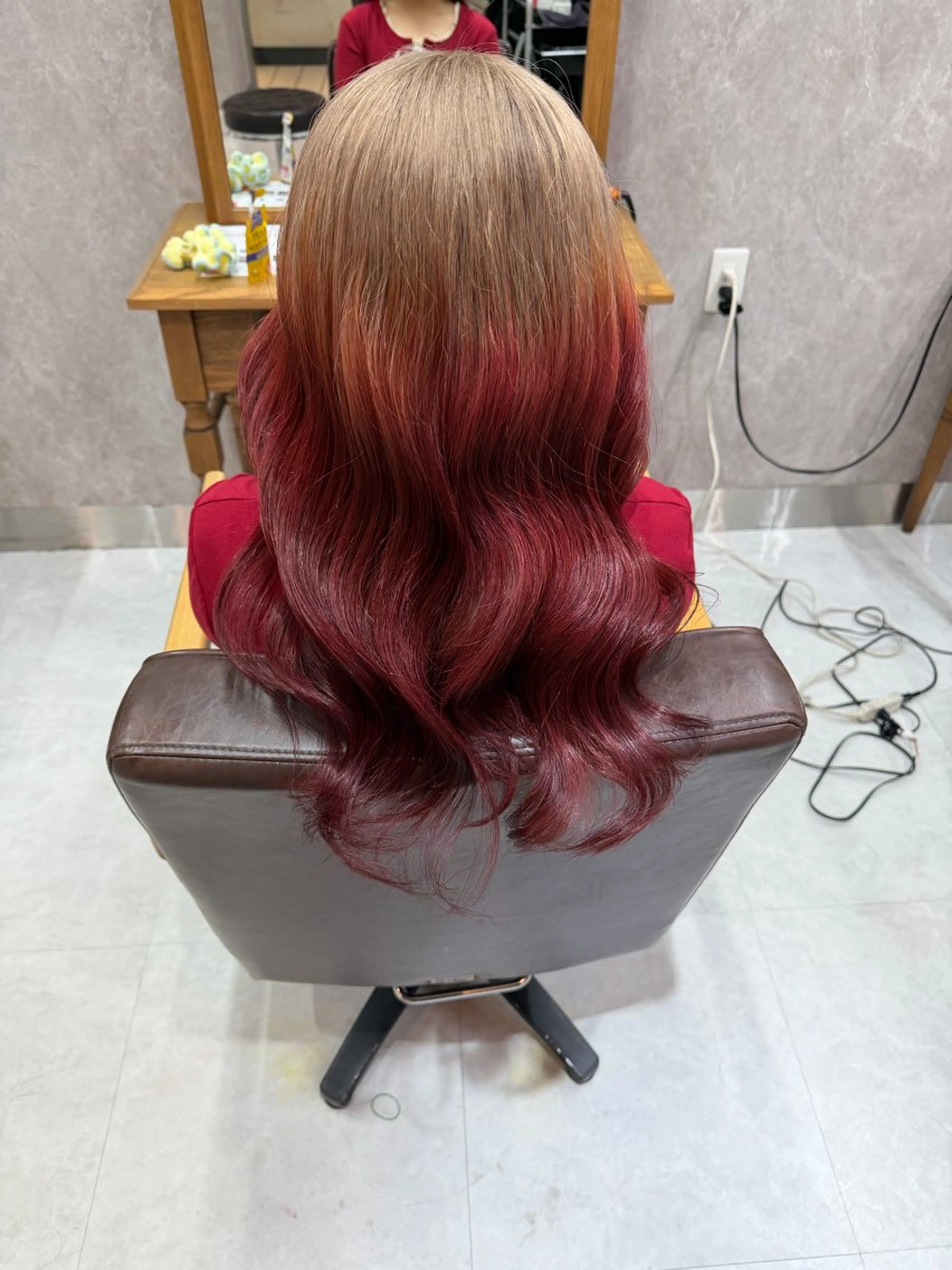 ロング ヘアカラー 顔タイプ/ダブルカラ ー/りりかのヘアスタイル