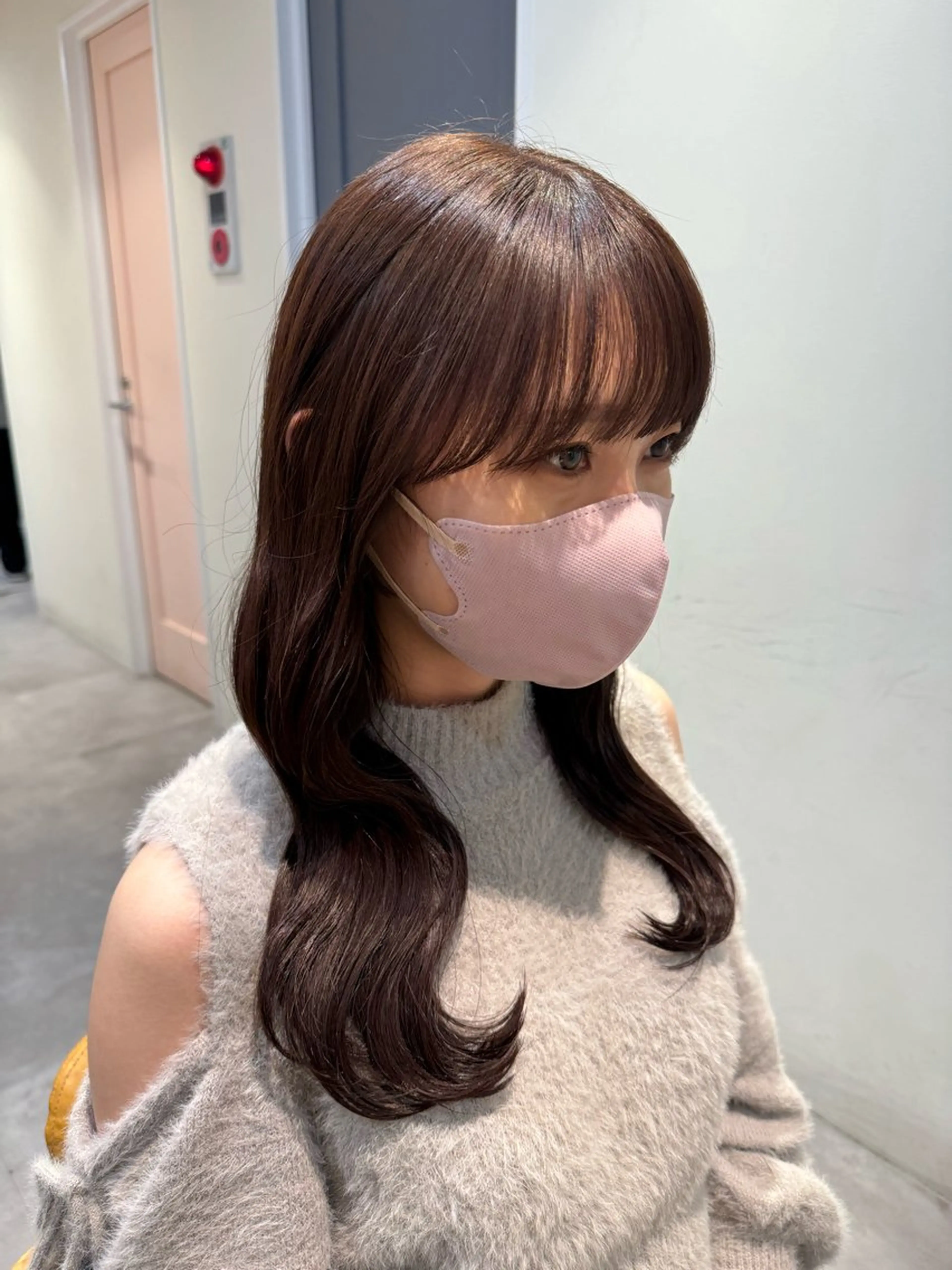 ロング カラー グレージュ ピンクカラー ayaka♡ 柔らかカラーのヘアスタイル