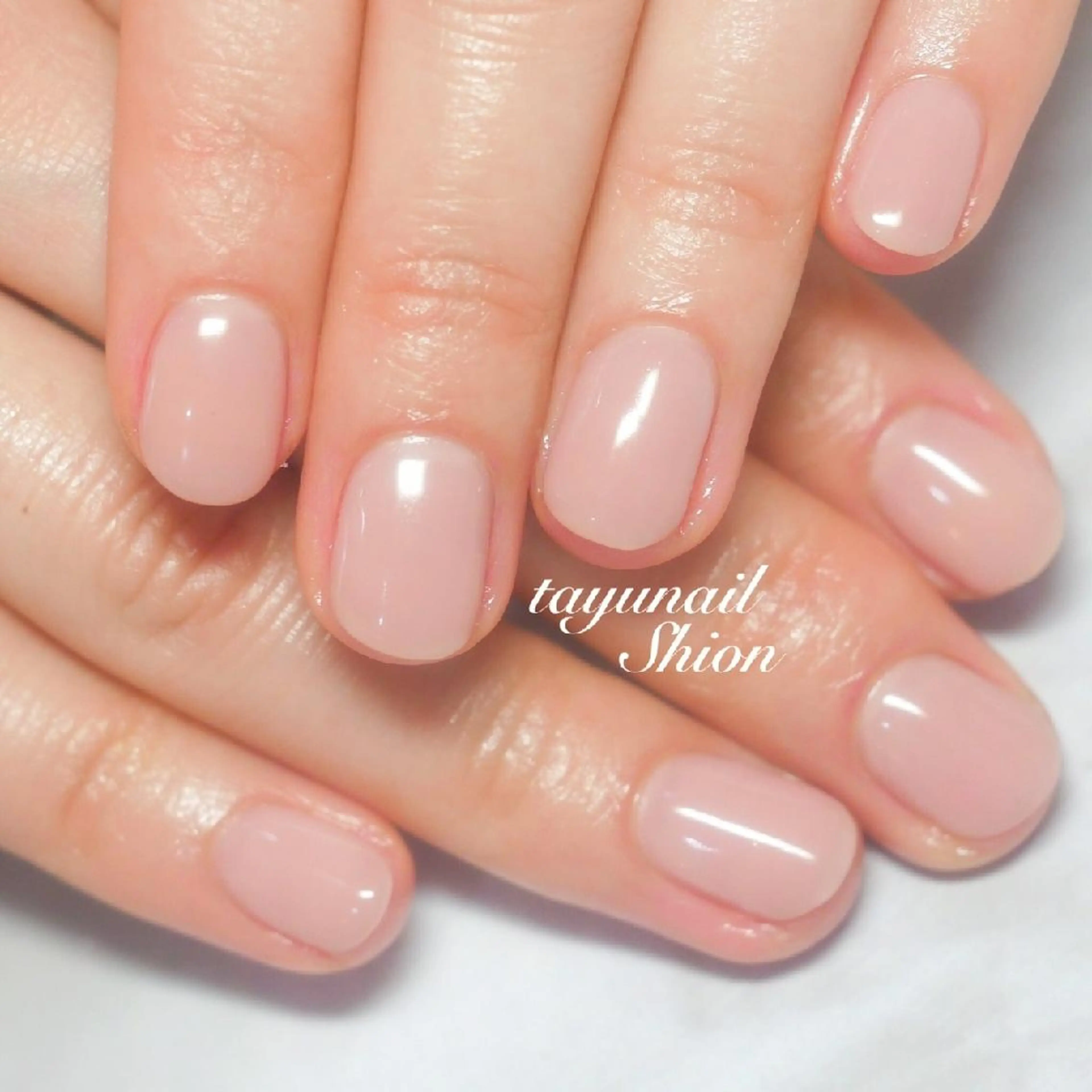 ネイル ブルー ジェルネイル ワンカラーネイル パラジェル 春ネイル ネイルサロン 【たゆnail】のネイルデザイン
