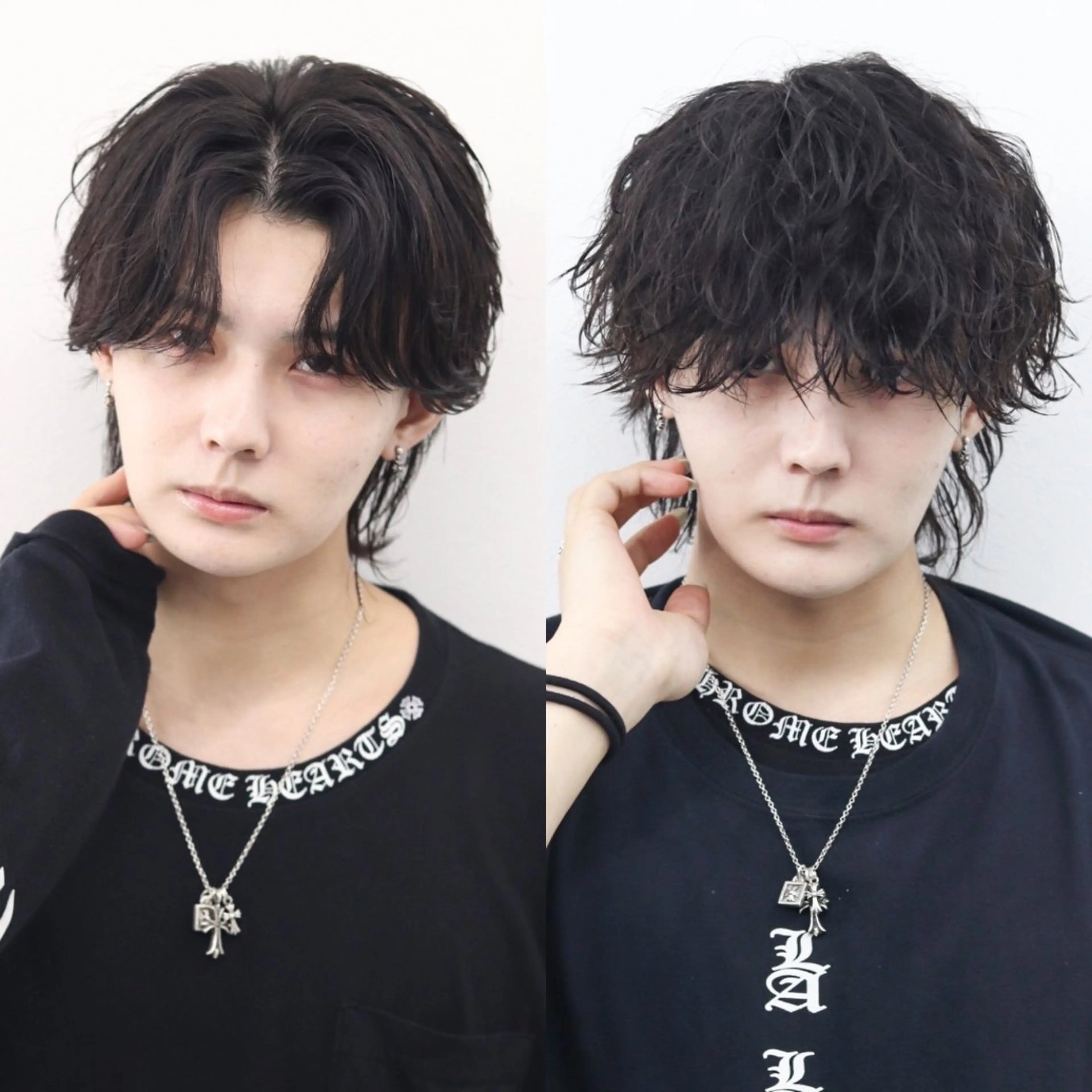 ミディアム カラー パーマ メンズ カット パーマ トリートメント ハイトーン/メンズマ ッシュ/KYOHEIのヘアスタイル