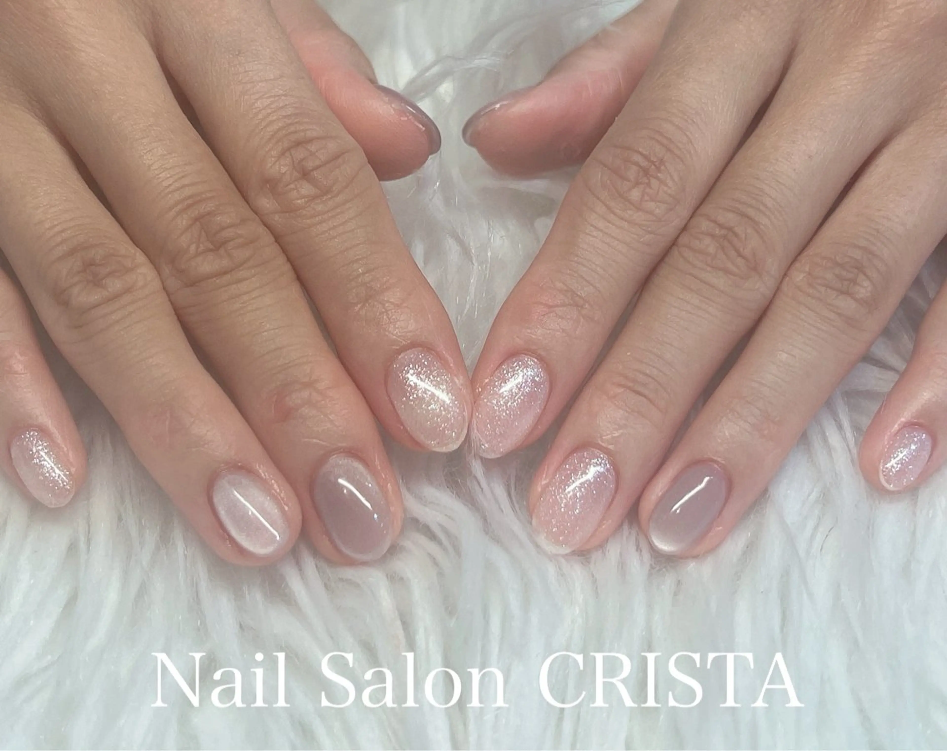 ネイル ジェルネイル ラメ(グリッター) マグネットネイル パラジェル ピンク ハンドネイル Nail Salon CRISTA所属・CRISTA chikakoのネイルデザイン