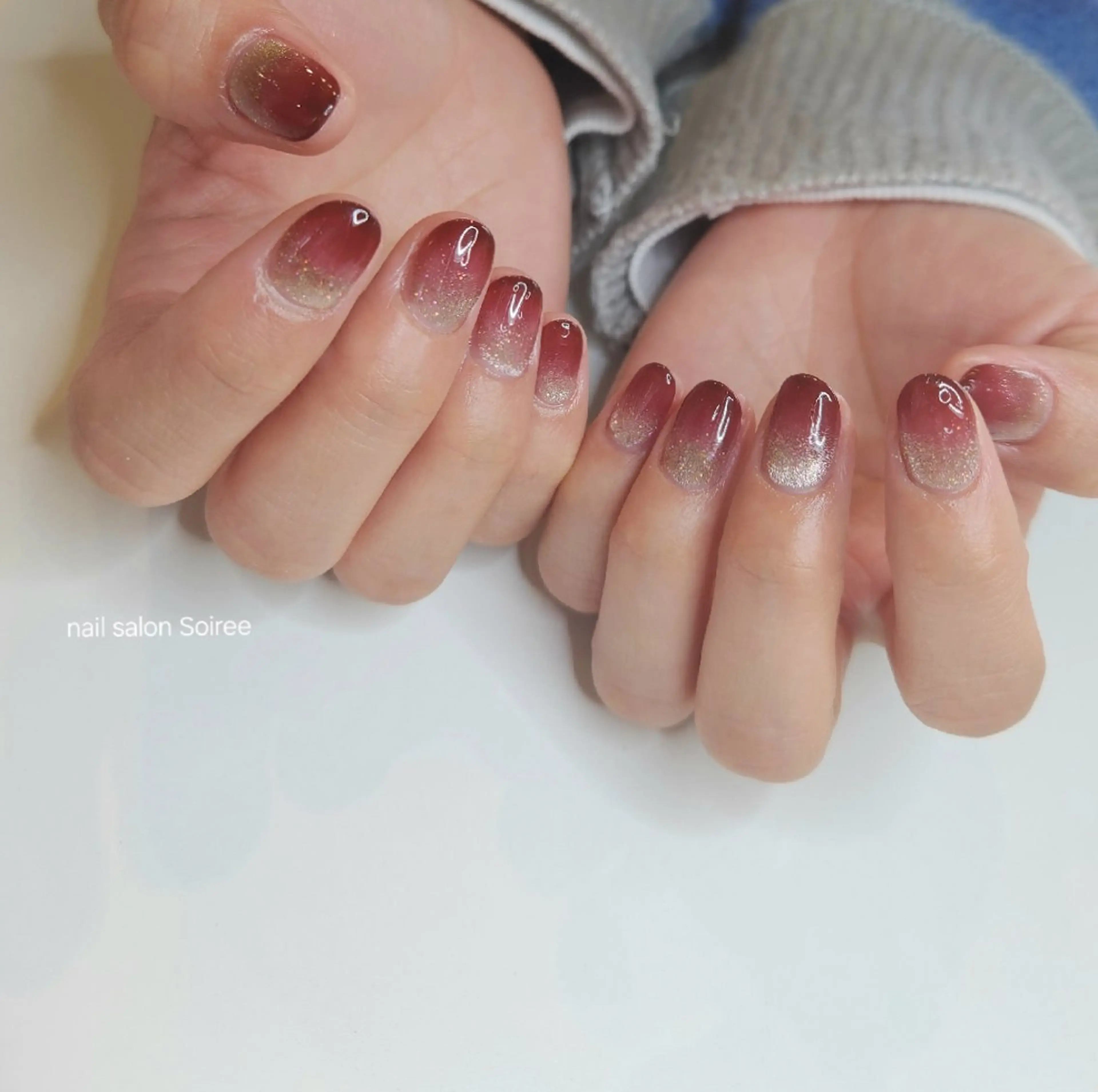 ネイル グラデーション マグネットネイル nail salon Soiree所属・nail salon Soireeのネイルデザイン