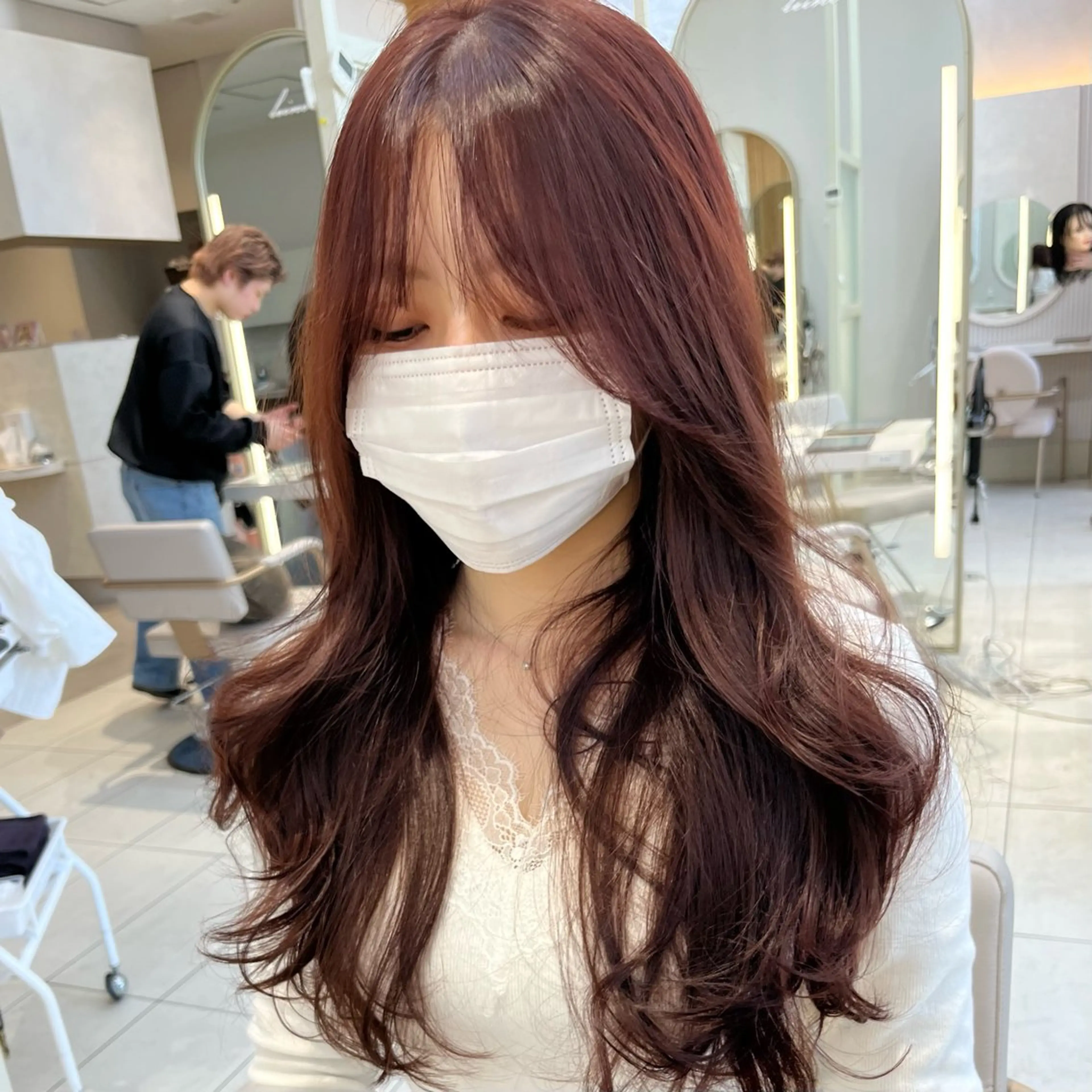 ロング 似合わせレイヤー/ 透明感カラーのヘアスタイル