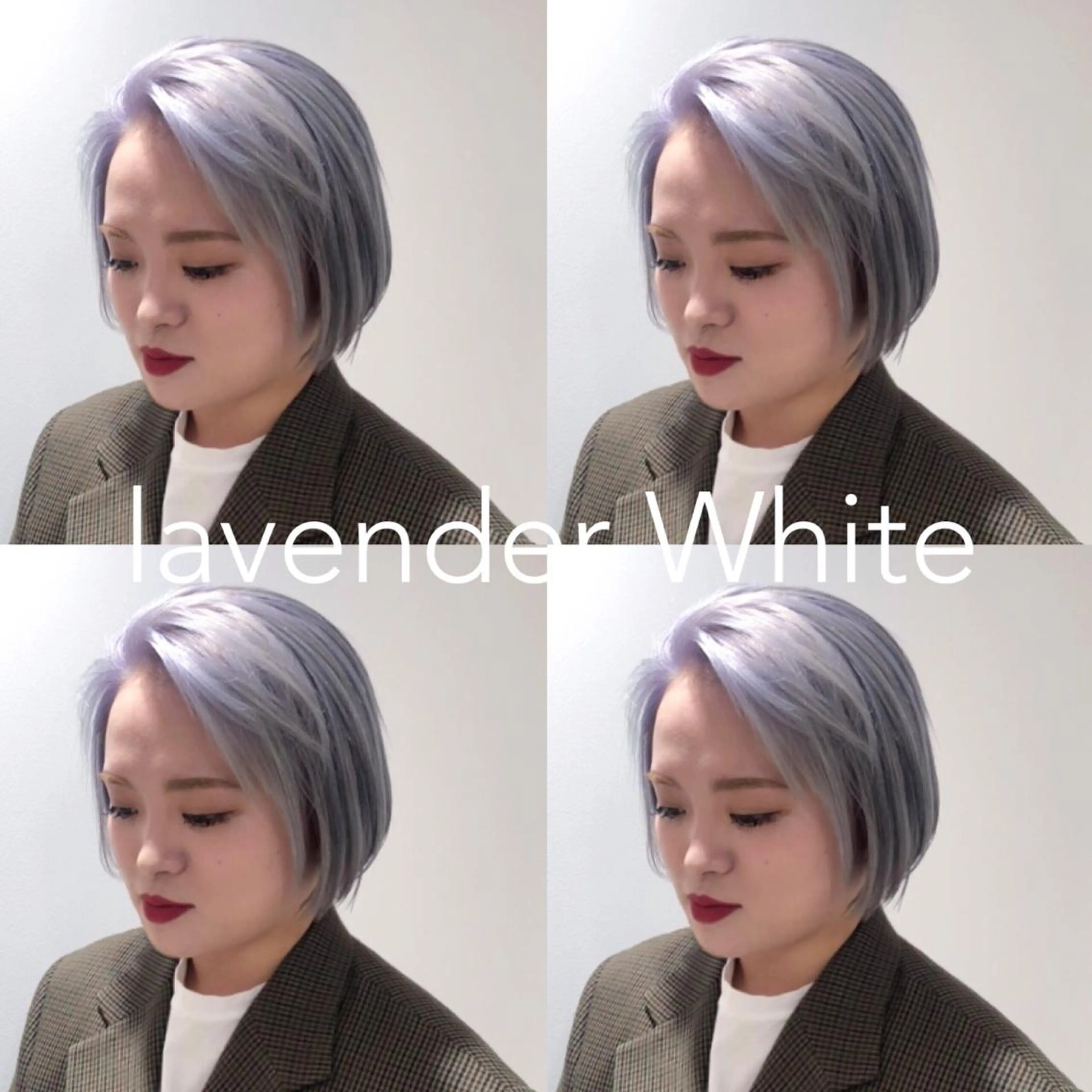 ショート カラー ブリーチ ウルフカット ハッシュカット/七海のヘアスタイル