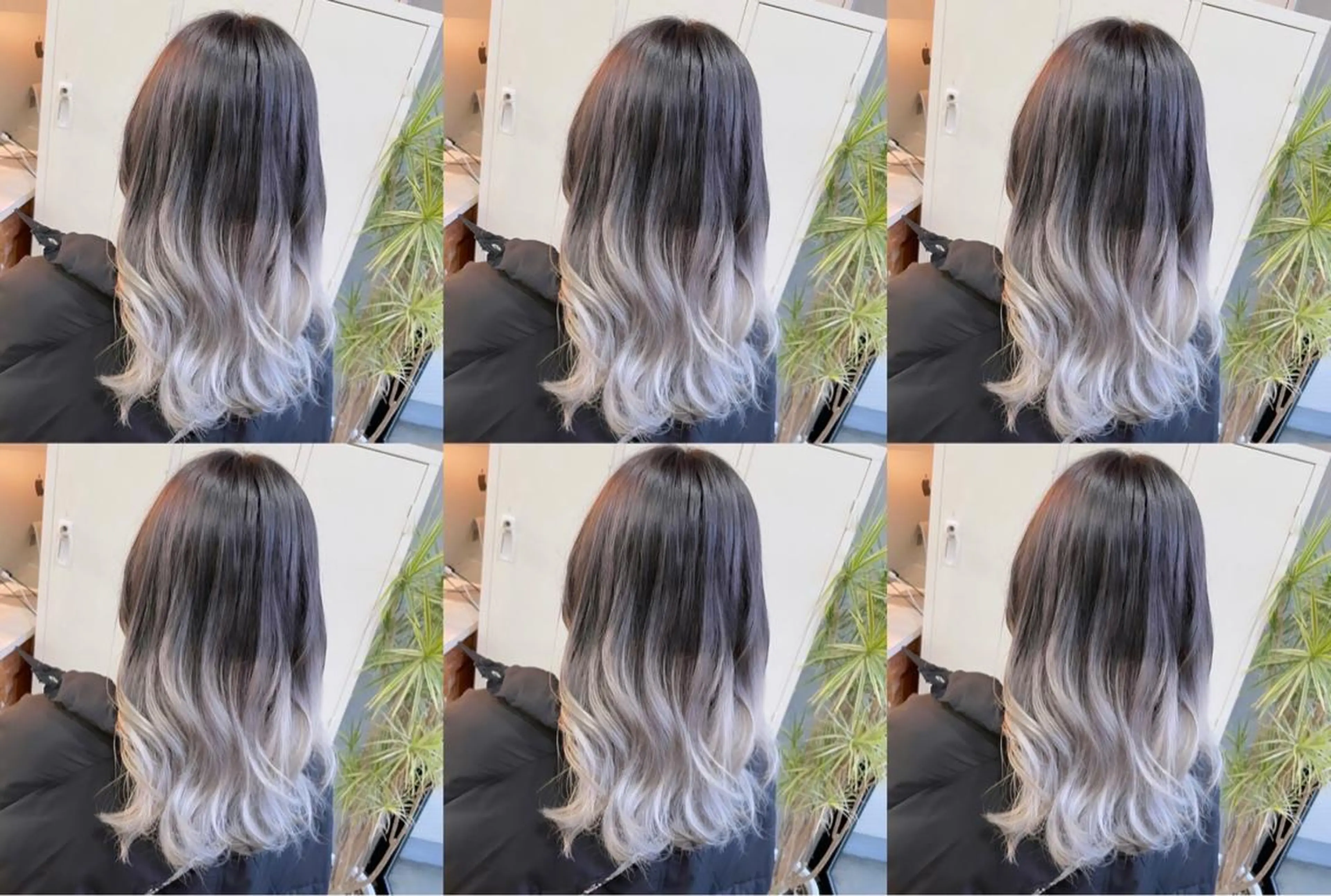 セミロング 外国人風カラー レイヤーカット ヘアカラー MOMO KAのヘアスタイル