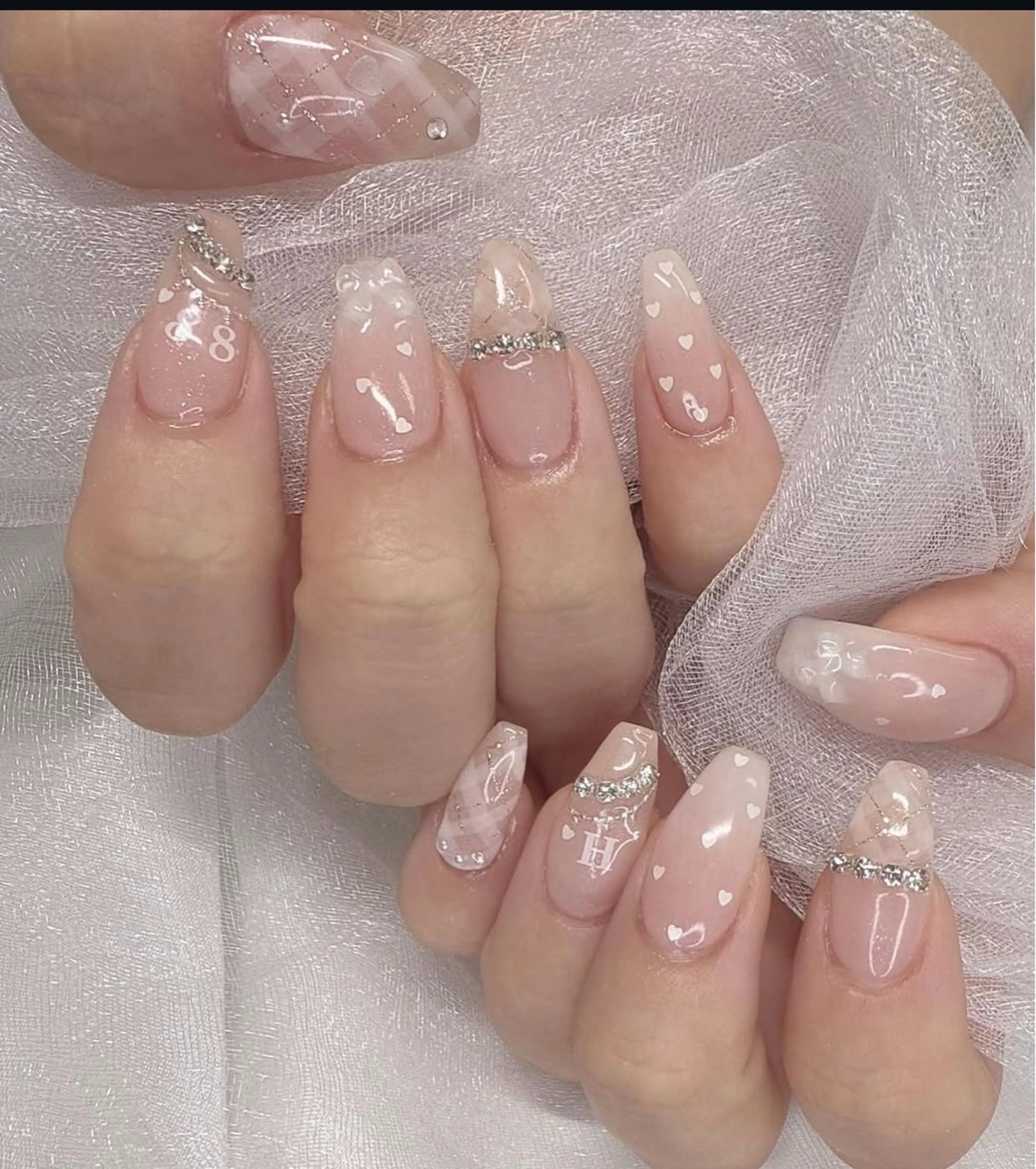 ネイル 韓国ネイル 持ち込み ニュアンスネイル ネイルチップ ハンドネイル TABI ANA.CHUOのネイルデザイン