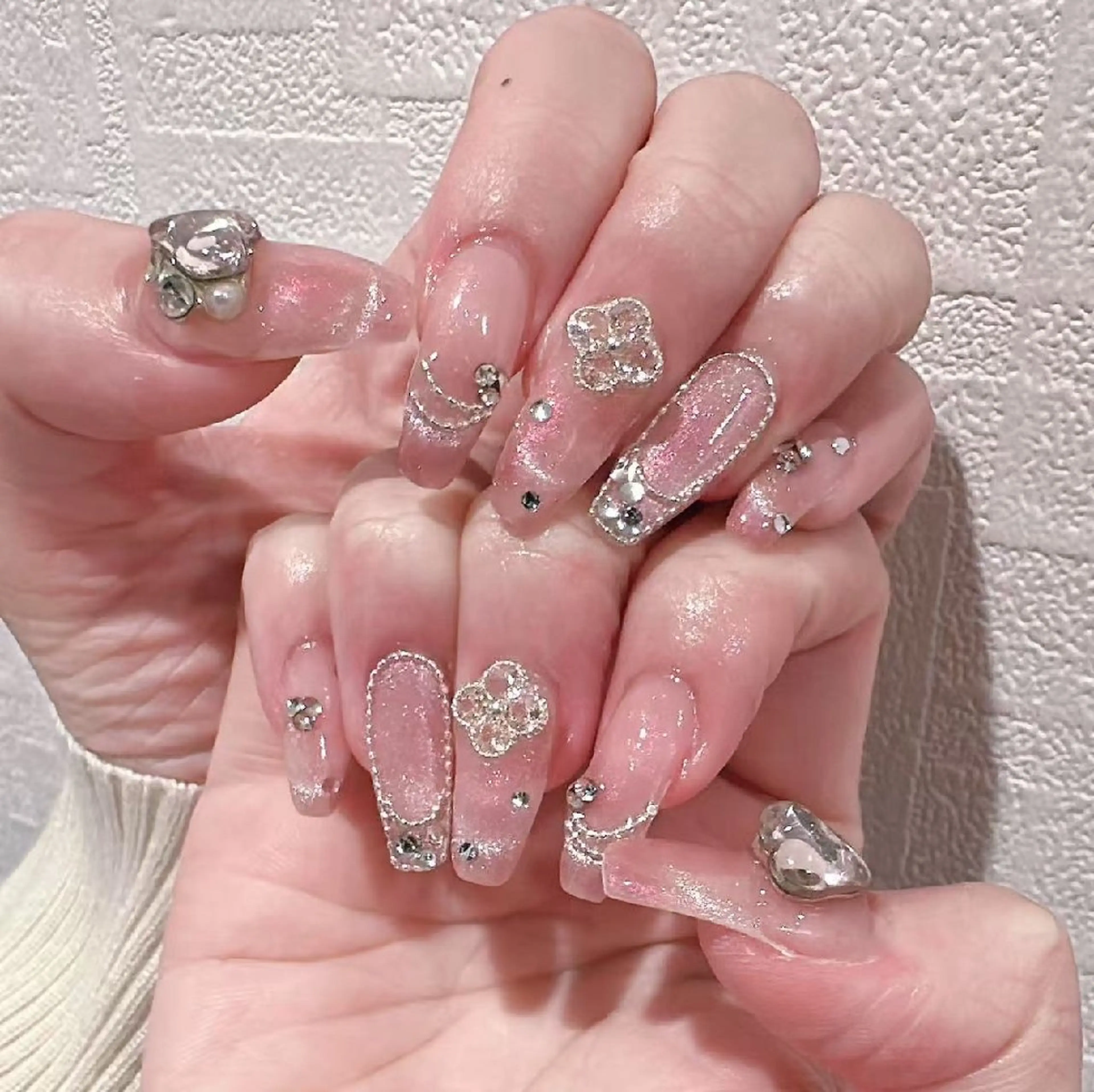 50%🈹🉐人気N0.1🎀チップ長さだし+持ち込みデザイン10本+パーツつけ放題（10日以内直し無料）の写真