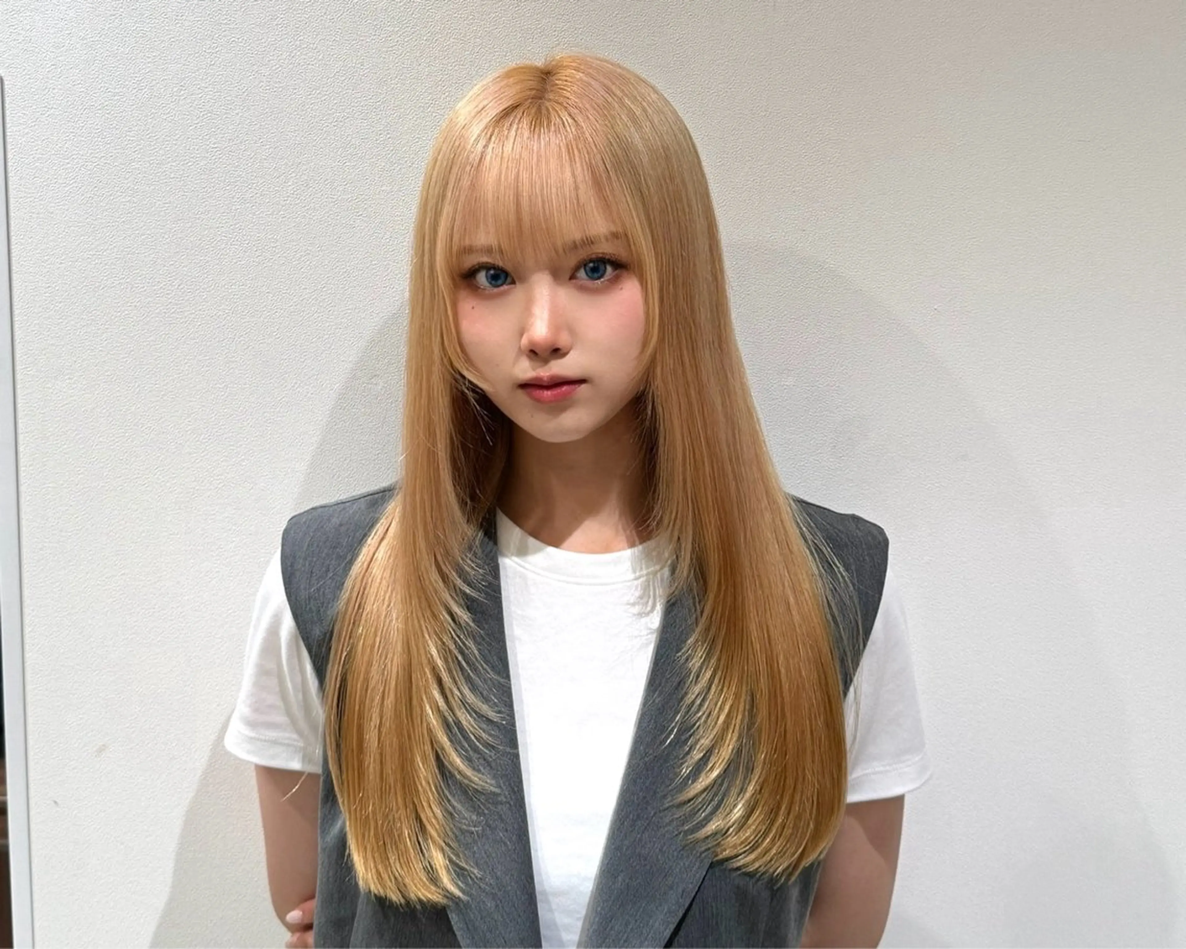 ロング カラー カット ヘアカラー 🩷渋谷/韓国/レイ ヤー/透明感Sayaのヘアスタイル